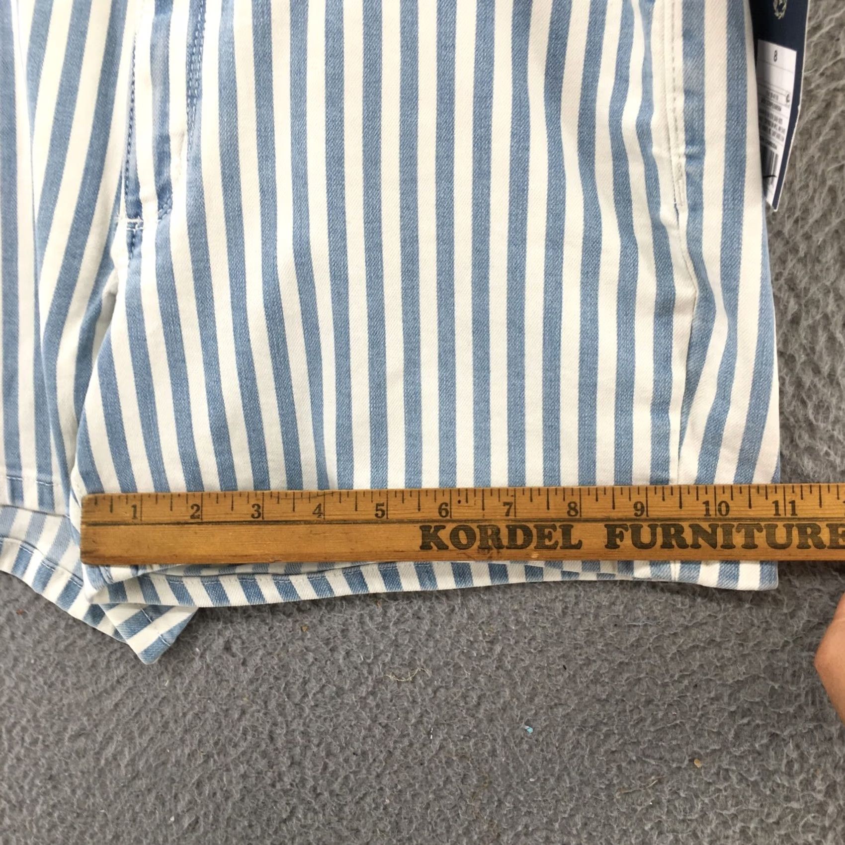 Vintage Universal Thread Mom Shorts Womens 8/29R Blue Striped Cotton Blend Mid Rise NEW Size 30" / US 8 / IT 44 - 5 Thumbnail
