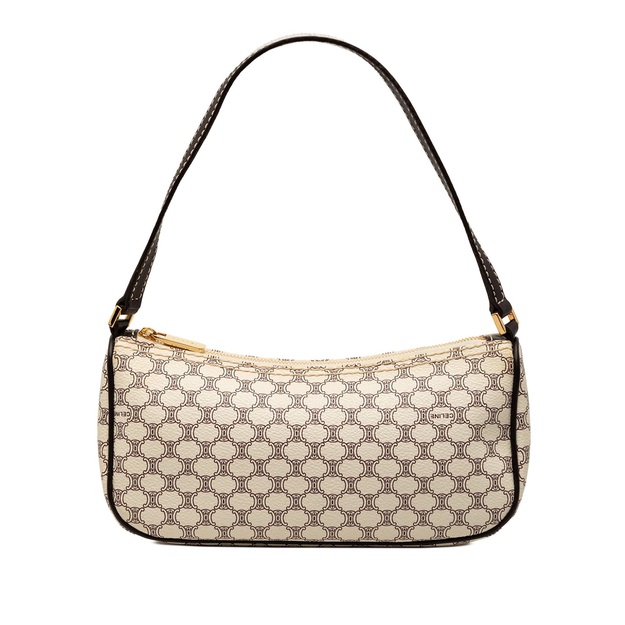 Celine Macadam Coated Canvas Shoulder Bag in Brown, Women's