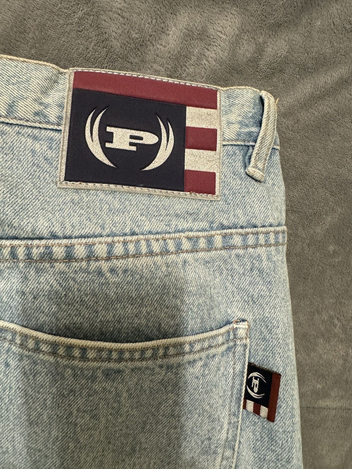 Phat Farm 40x 34 Vintage Phat Farm American Flag Jeans Size US 40 / EU 56 - 4 Thumbnail