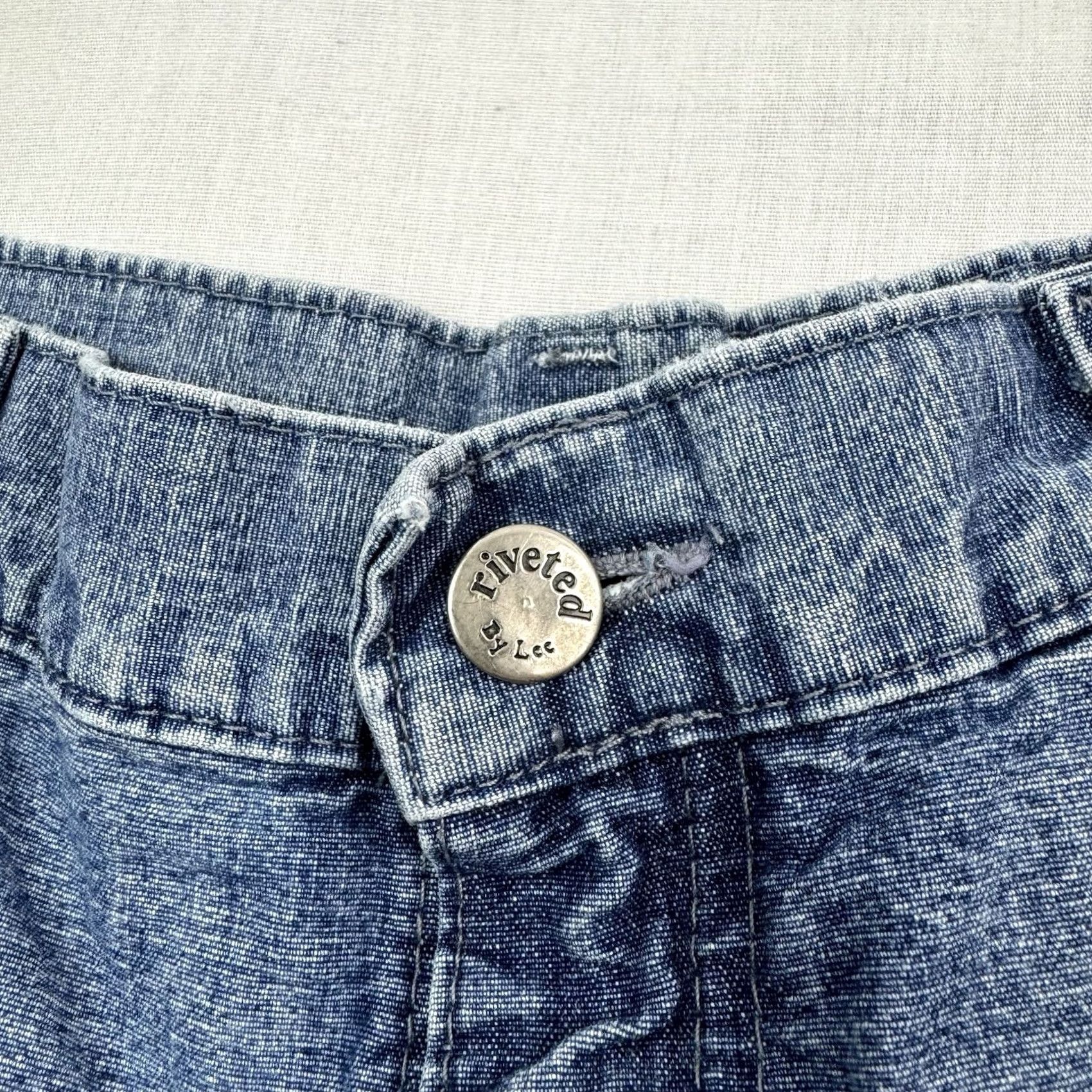 Lee VINTAGE Lee Riveted Cargo Denim Shorts Womens 10 Hipster 80s 90s USA Pockets Size 32" / US 10 / IT 46 - 3 Thumbnail