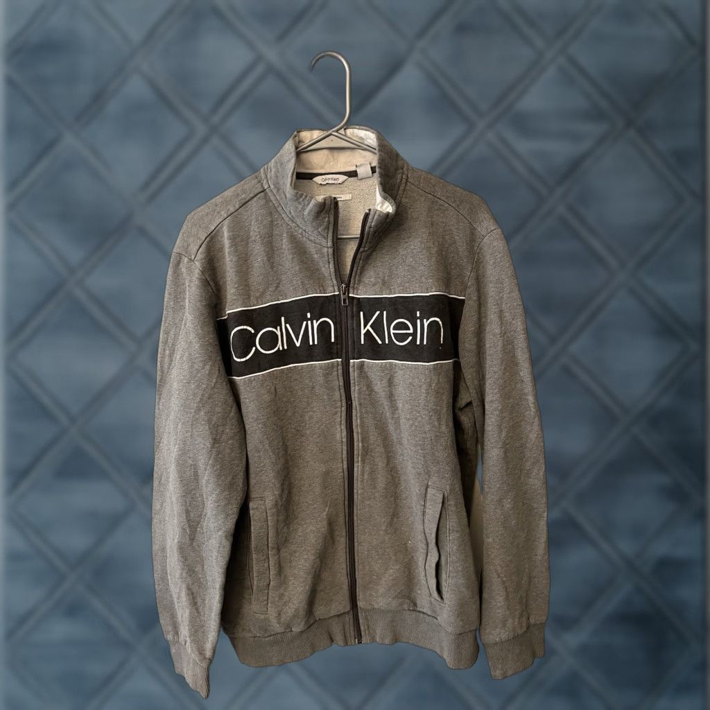 Calvin Klein Calvin Klein Full Zip Sweatshirt Mens Size L Gray Size US L / EU 52-54 / 3 - 1 Thumbnail