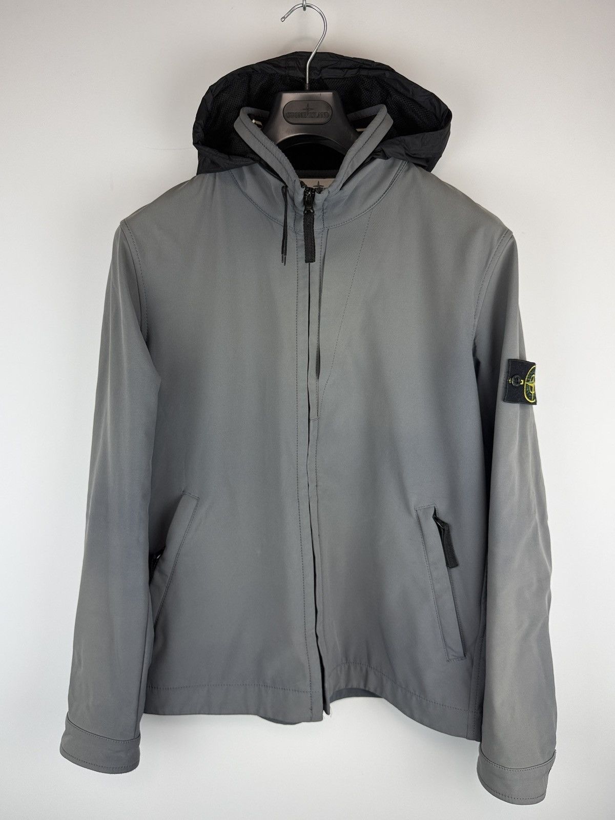 Stone Island Grey Stone Island Light Soft Shell-R Jacket Size US L / EU 52-54 / 3 - 1 Thumbnail