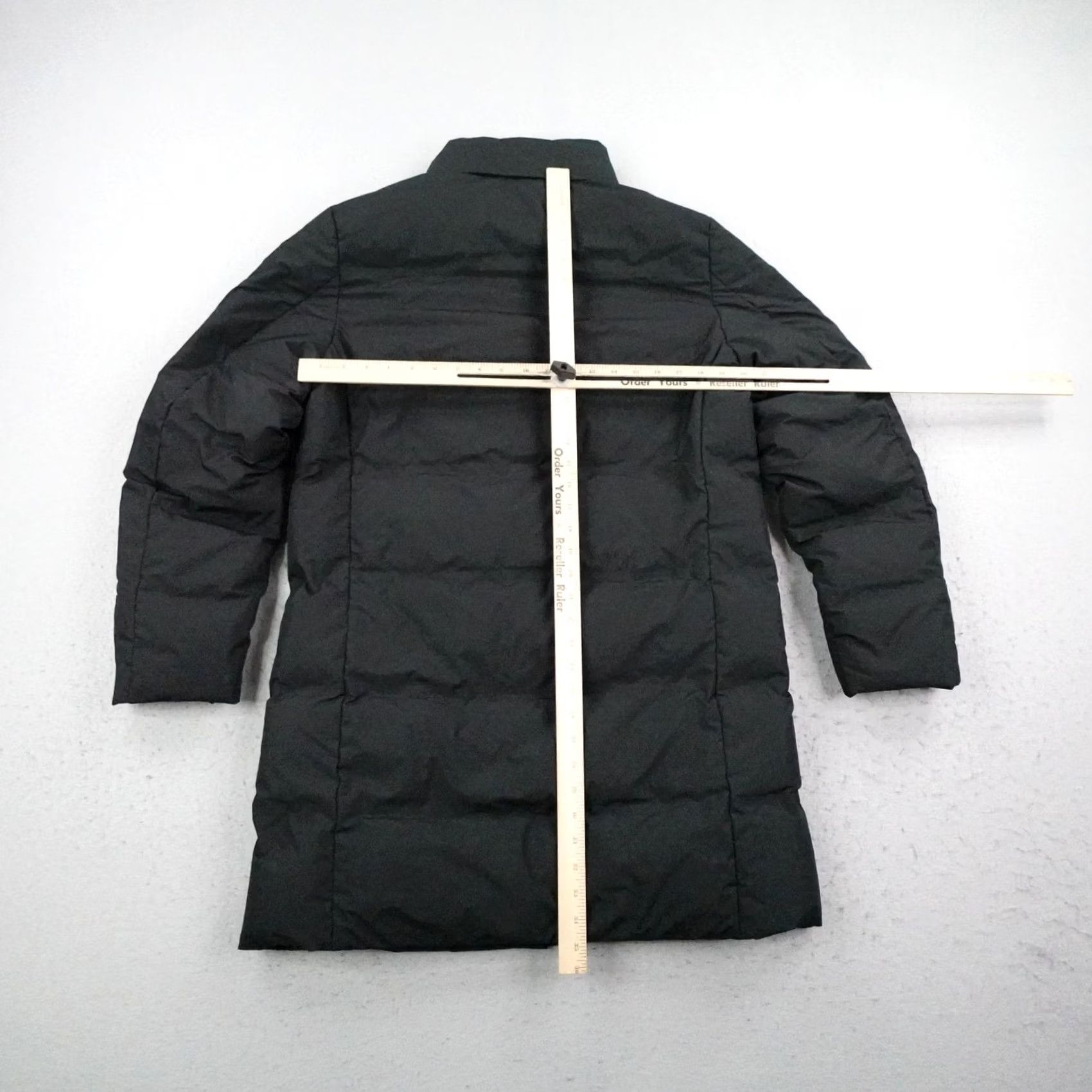 Uniqlo Uniqlo Coat Womens S Black Lightweight Down Puffer Long Zip Snap Up Size S / US 4 / IT 40 - 7 Thumbnail