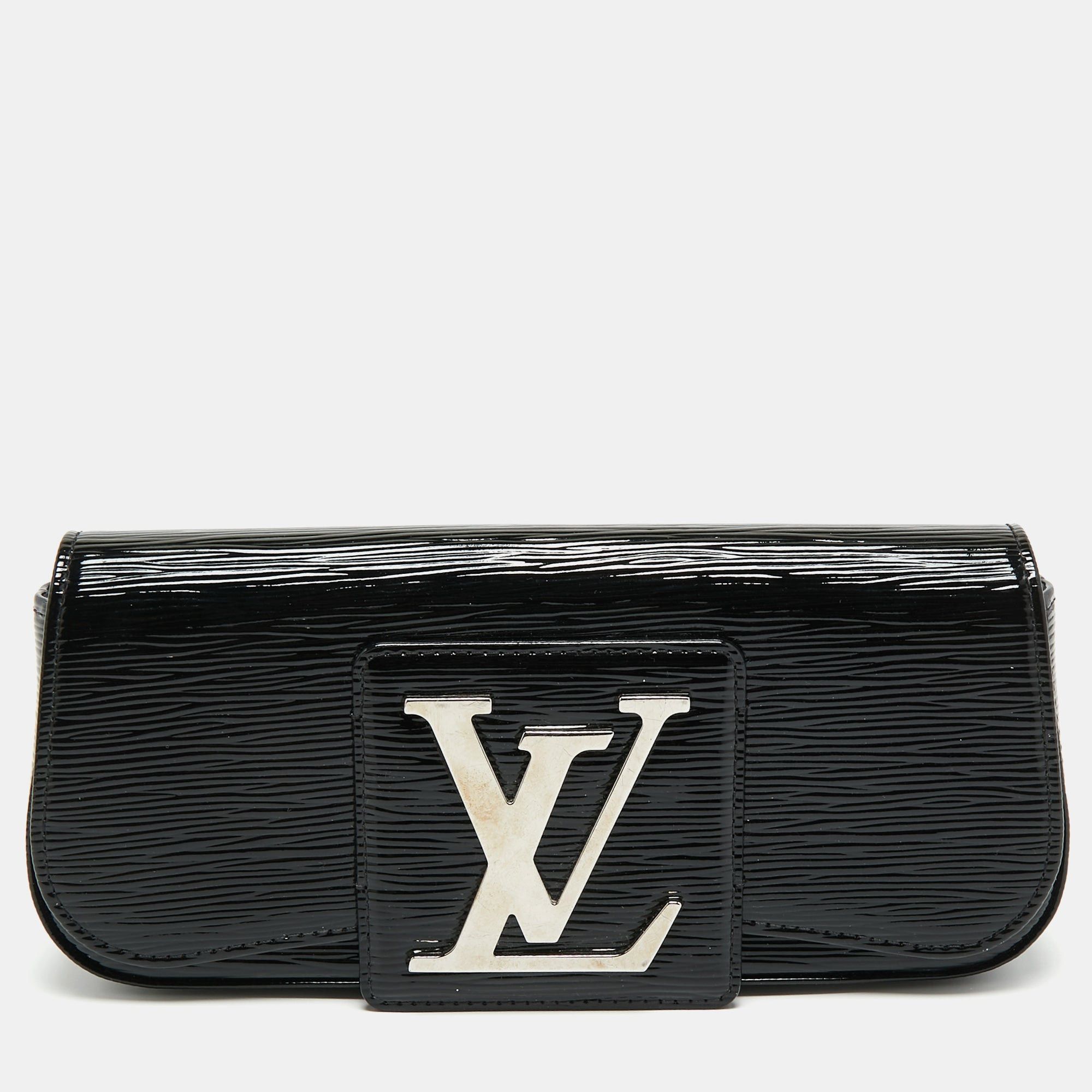 image of Louis Vuitton Black Electric Epi Leather Sobe Clutch, Women's