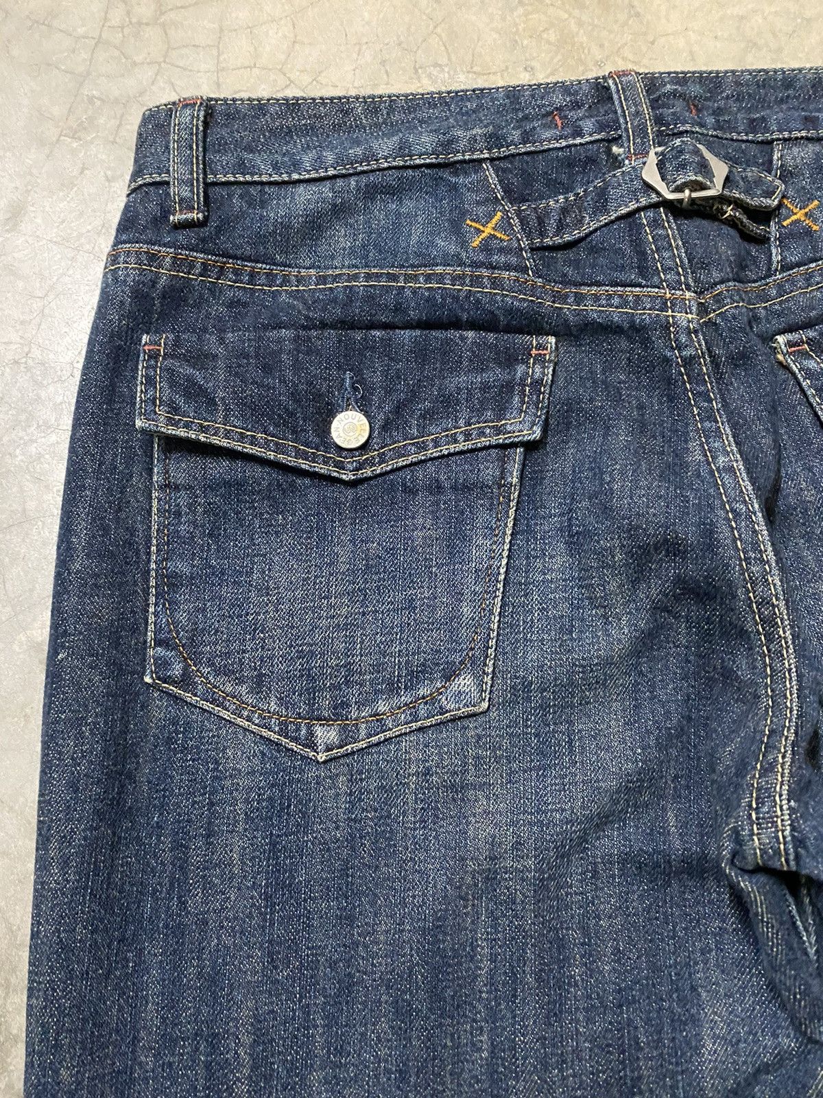 Hysteric Glamour × Japanese Brand Flare Jeans Japanese Rusty Sweet Camel Baggy Jeans Size US 31 - 5 Thumbnail