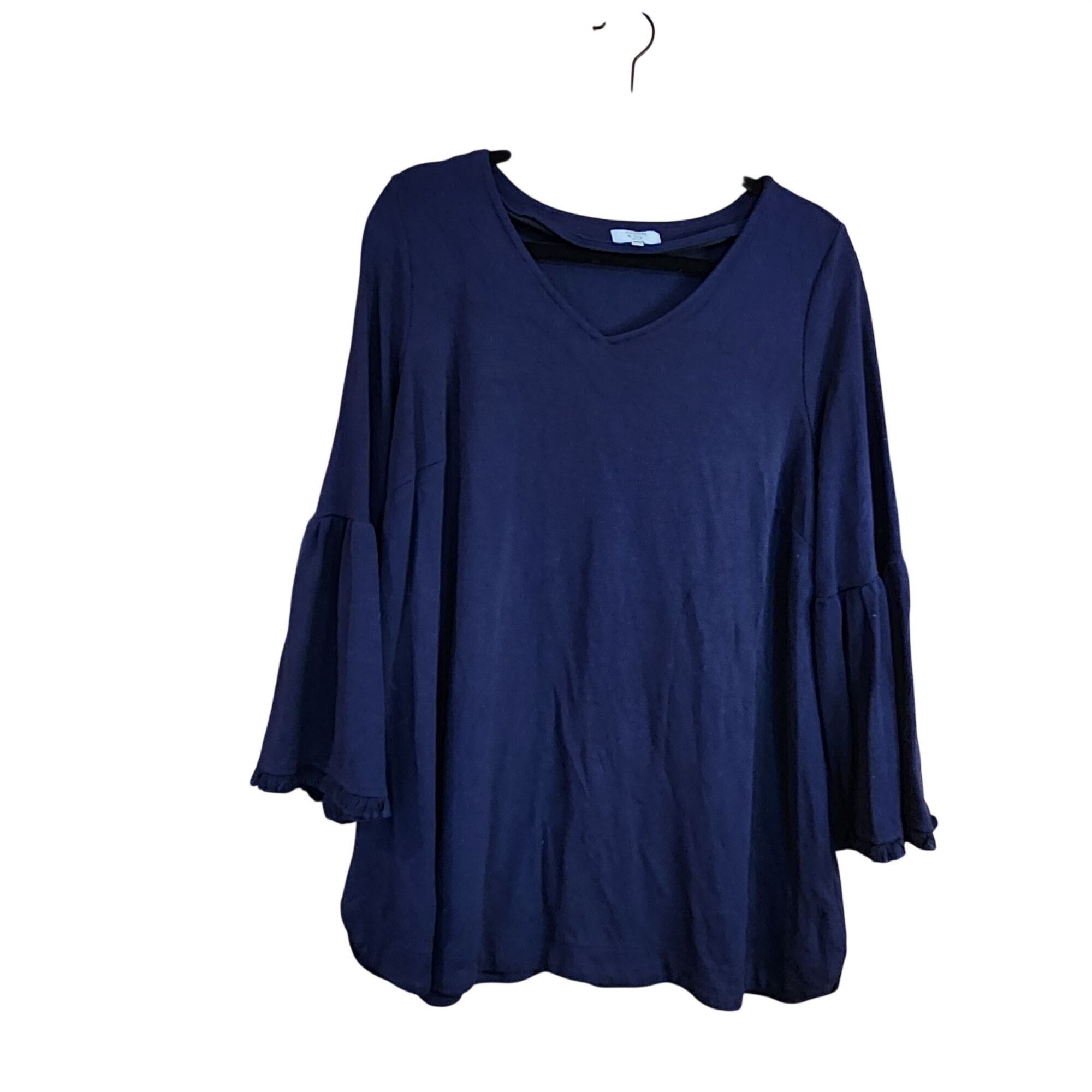 Other Crown & Ivy top with bell sleeves Navy Womens size 1X Size XXL / US 16-18 / IT 52-54 - 1 Thumbnail