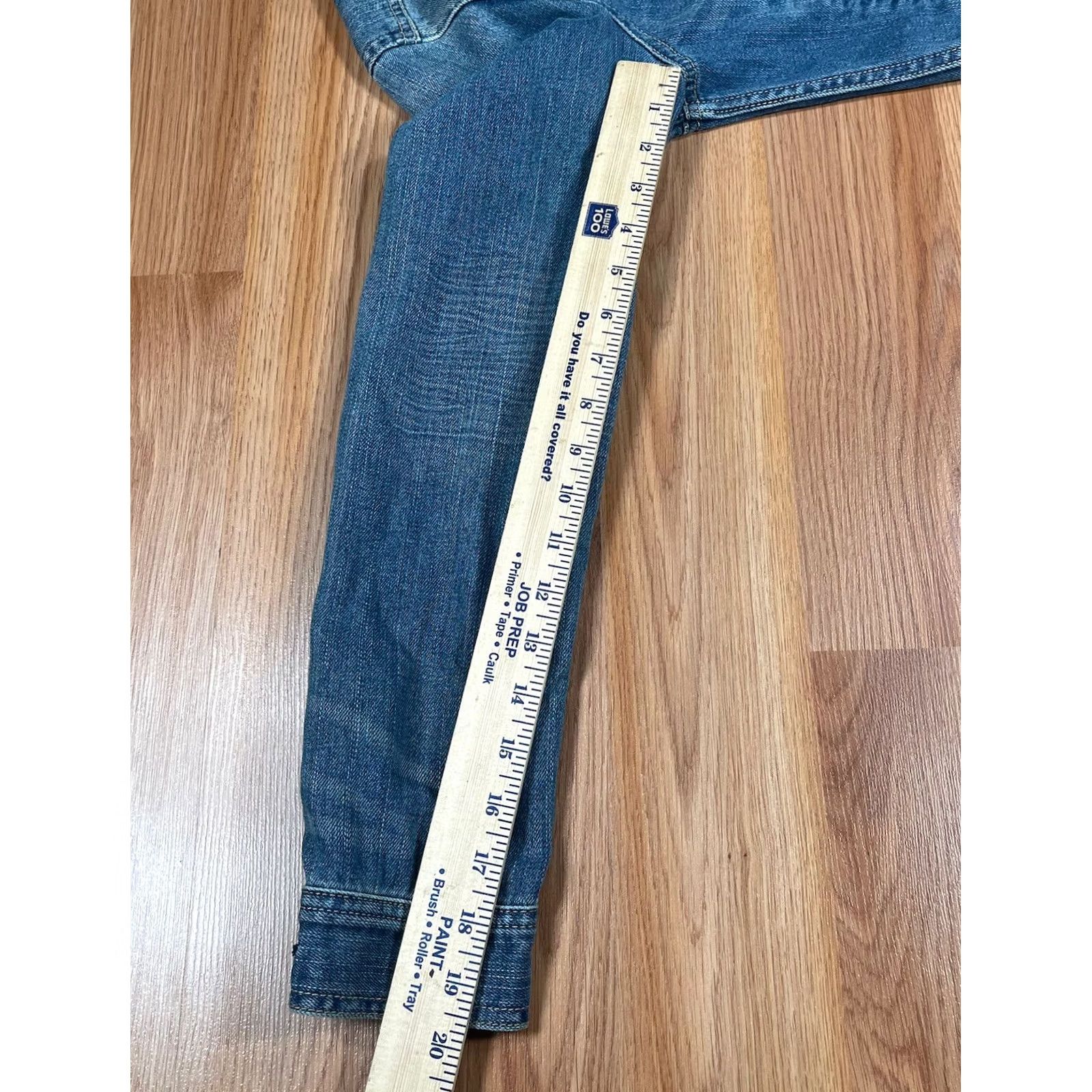 American Eagle Outfitters VINTAGE American Eagle Outfitters Jeans Jacket Womens M Medium Stretch Blue Denim Button Pockets Size 32" / US 10 / IT 46 - 7 Thumbnail