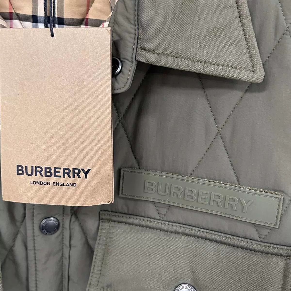 Burberry Burberry Military Green Check Cotton Jacket 54 Size US L / EU 52-54 / 3 - 5 Thumbnail