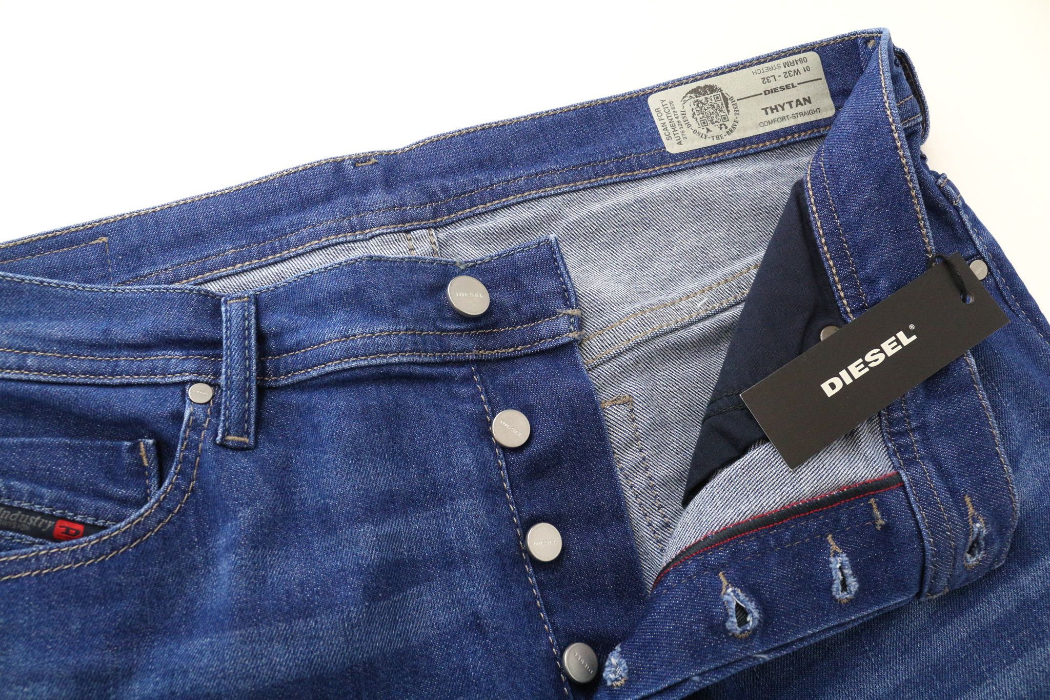 Diesel THYTAN 084RM W32/L32 Blue Stretch Jeans 75263 Size US 32 / EU 48 - 3 Thumbnail