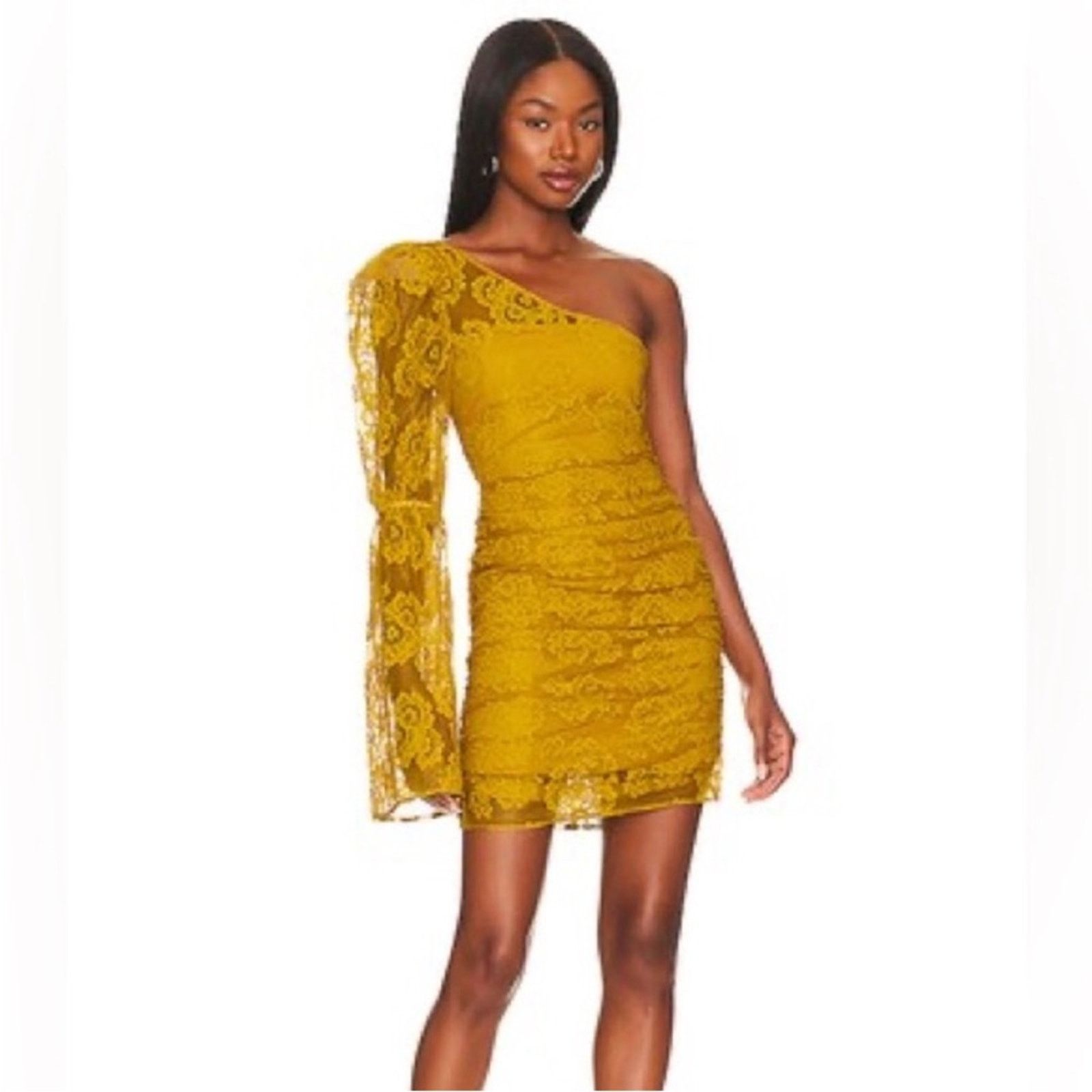 For Love & Lemons NWT For Love & Lemons $230 One-Shoulder Lace Dress size M Size M / US 6-8 / IT 42-44 - 3 Thumbnail