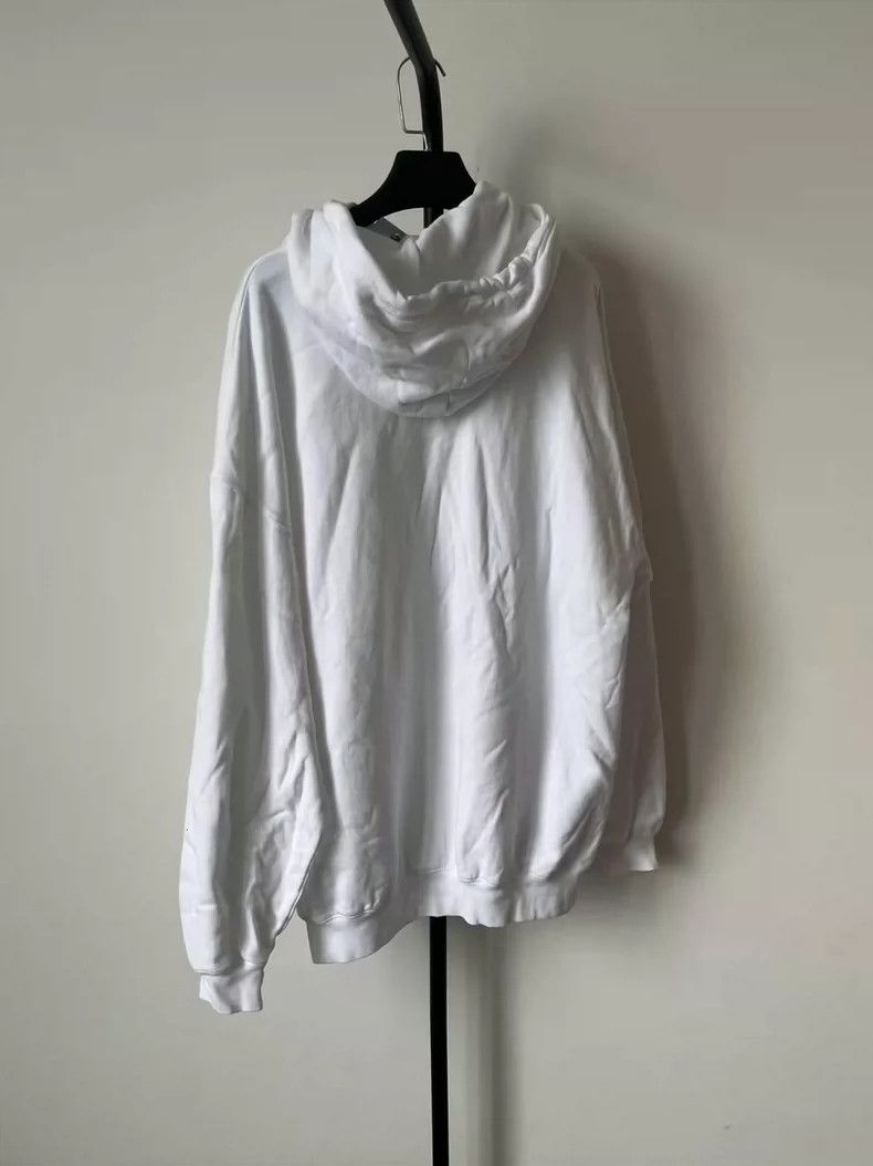 Balenciaga Balenciaga Letter Printed Fleece Drawstring Hooded Long Sl Size US M / EU 48-50 / 2 - 2 Thumbnail