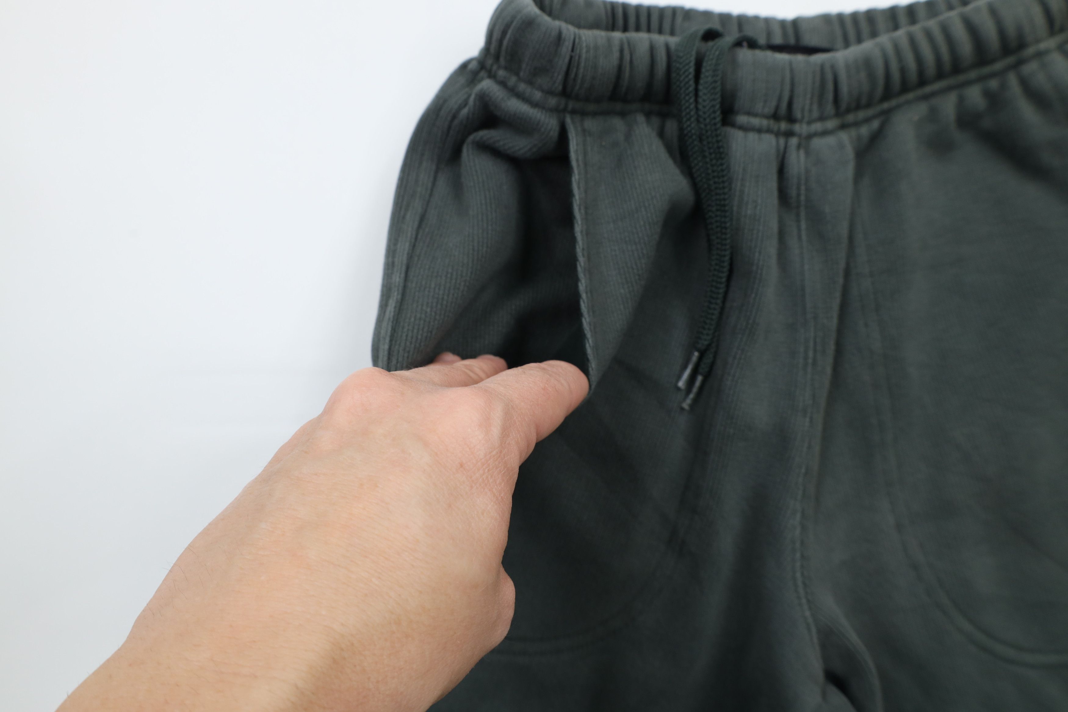 Nike × Vintage Vintage Nike Mini Swoosh Flared Capris Sweatpants Green Size 22" - 5 Thumbnail