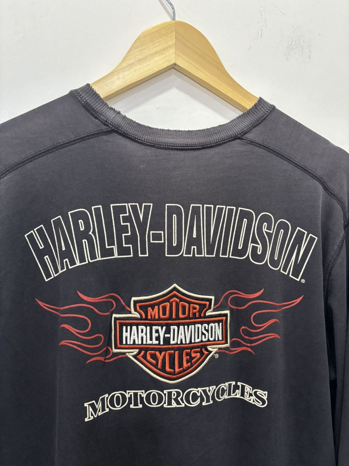 Harley Davidson Vintage Harley Davidson Flames Longsleeve Shirt Size US L / EU 52-54 / 3 - 3 Thumbnail