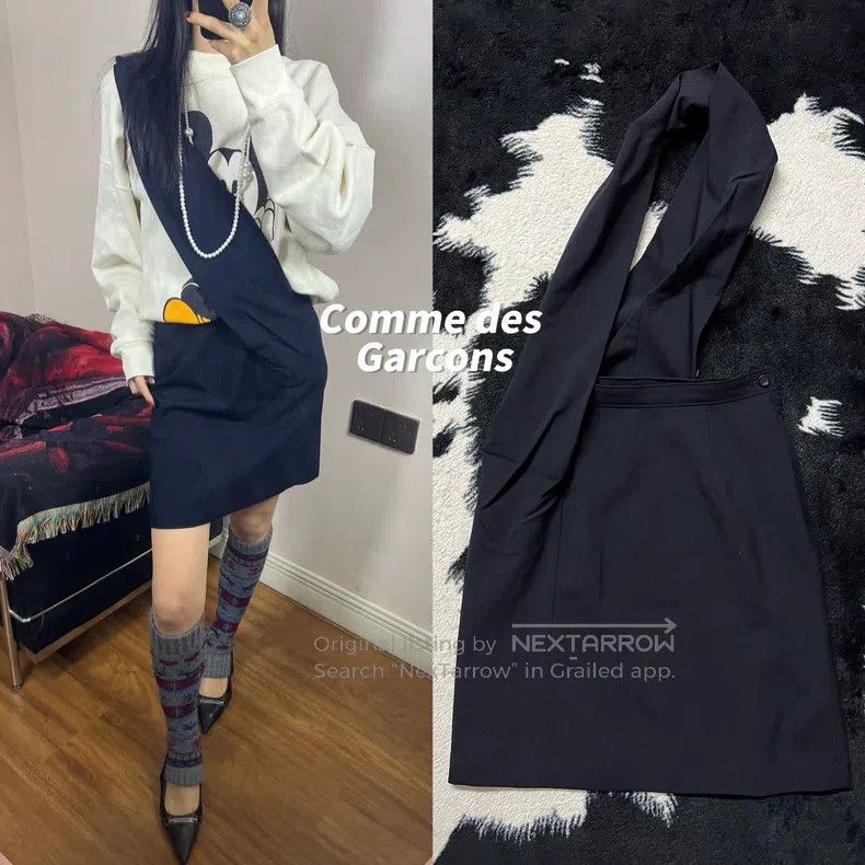 Comme des Garcons Comme des Garcons Pure Wool One Shoulder Strap Dress Size M / US 6-8 / IT 42-44 - 1 Thumbnail