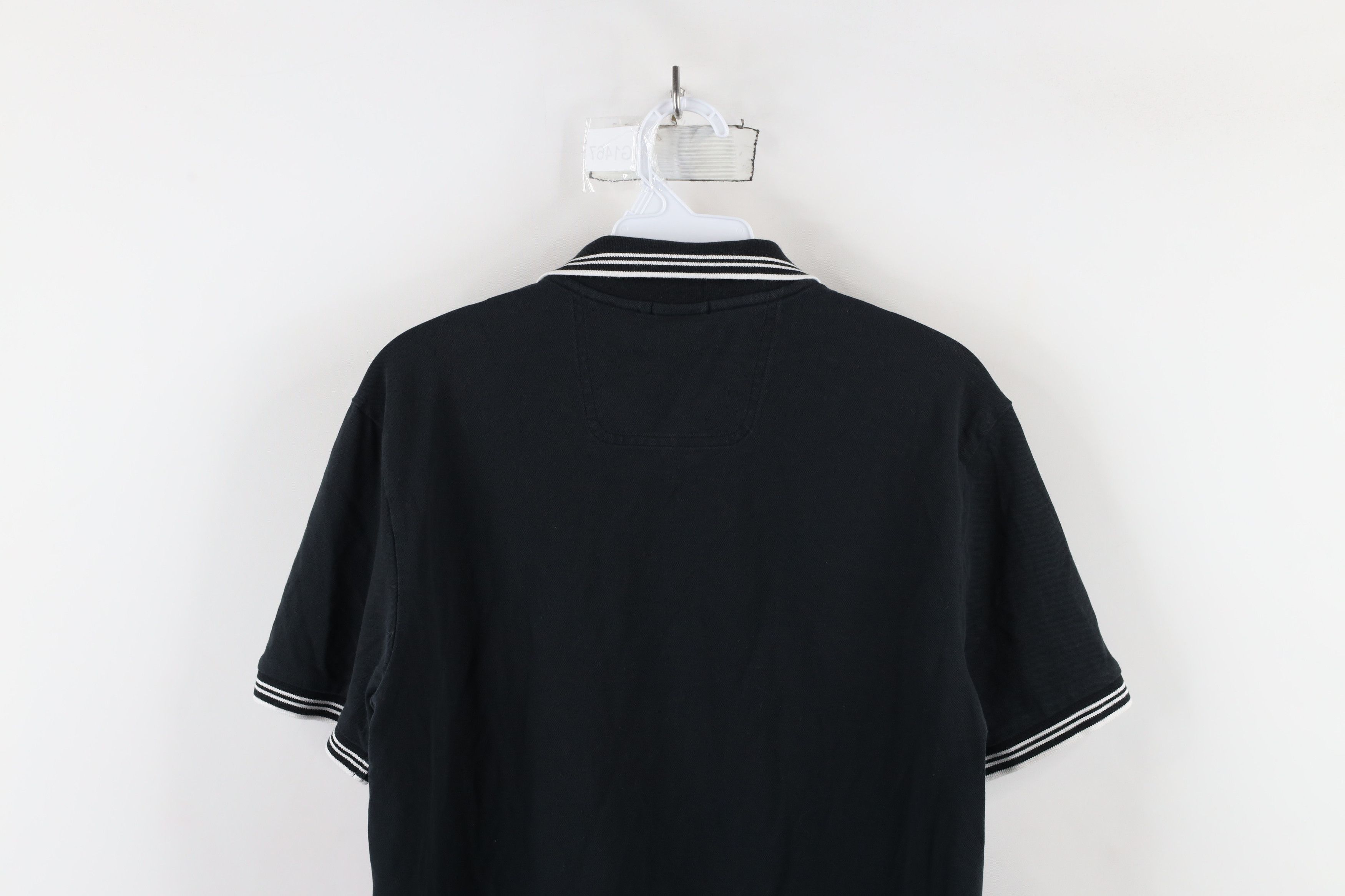 Hugo Boss × Vintage Hugo Boss Spell Out Slim Fit Stretch Striped Collared Polo Size US M / EU 48-50 / 2 - 10 Thumbnail
