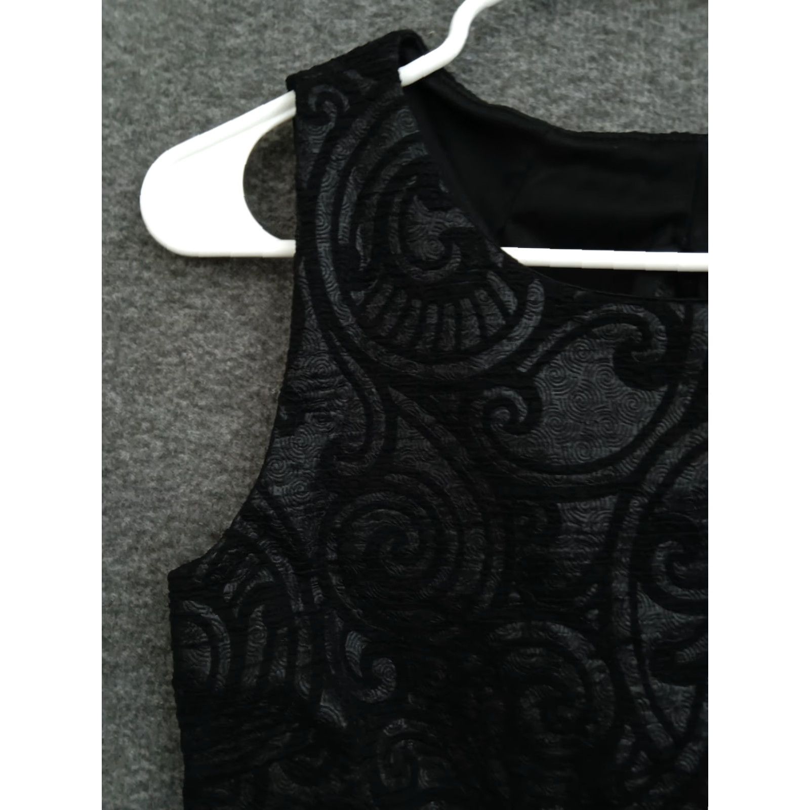 Vintage Codigo Top Womens L Black Paisley Sleeveless Back Tie Formal Crop Size L / US 10 / IT 46 - 3 Thumbnail