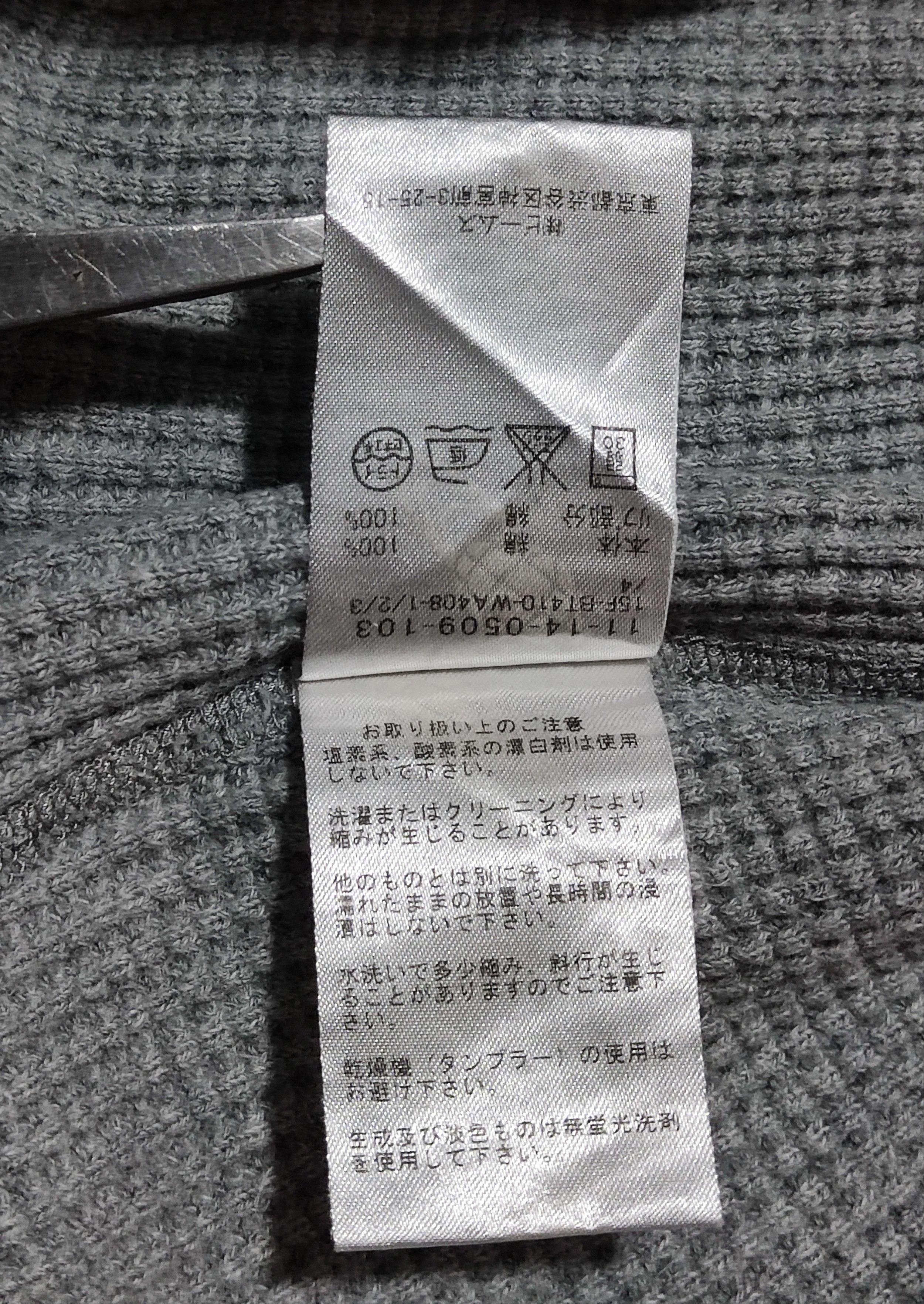 Beams Plus BEAMS Japan Waffle Knit Thermal Long Sleeve Heather Grey Size M / US 6-8 / IT 42-44 - 13 Thumbnail