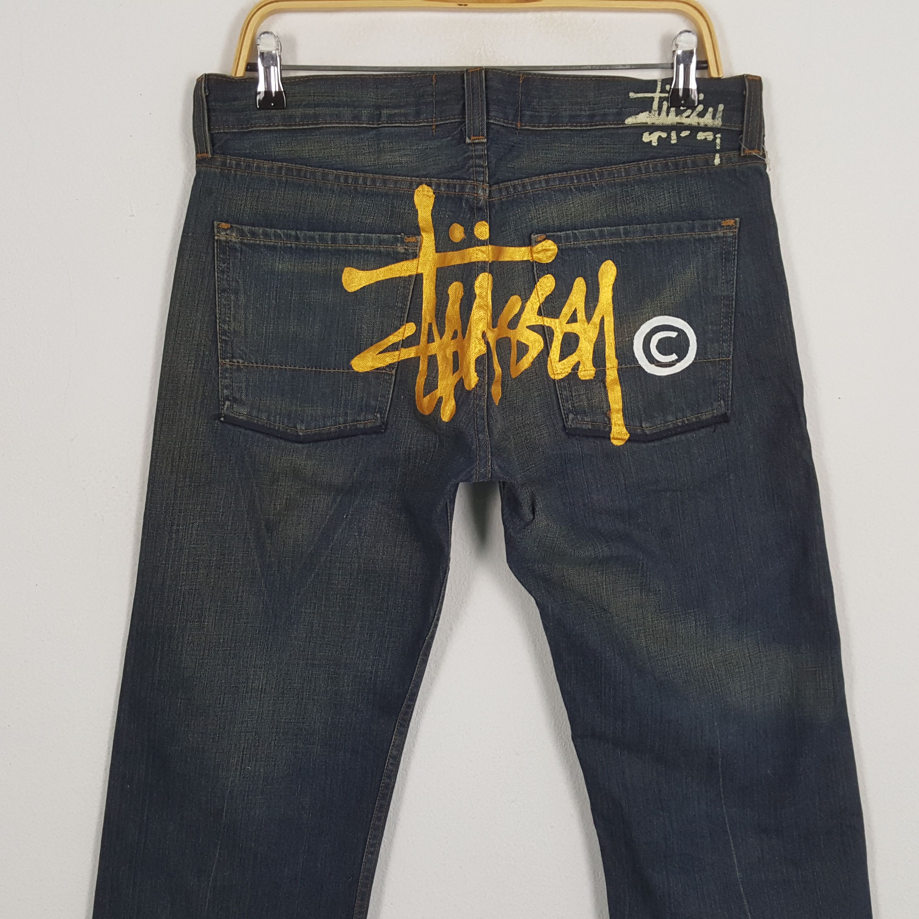 Stussy × Vintage Vintage STUSSY American Streetwear Style Big Logo Jeans Size US 32 / EU 48 - 2 Thumbnail