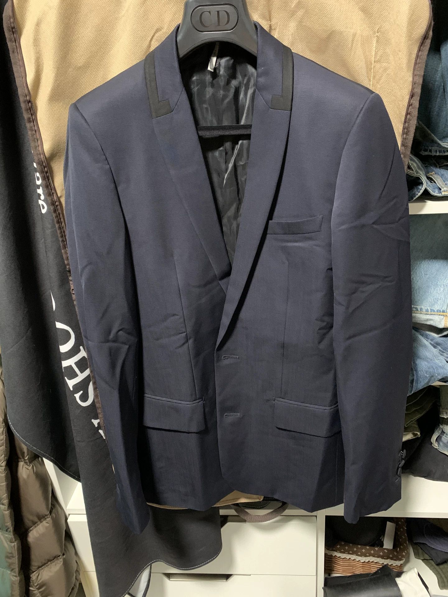 Dior Dior Homme Wool Suit Jacket in Navy Blue Size US L / EU 52-54 / 3 - 1 Thumbnail
