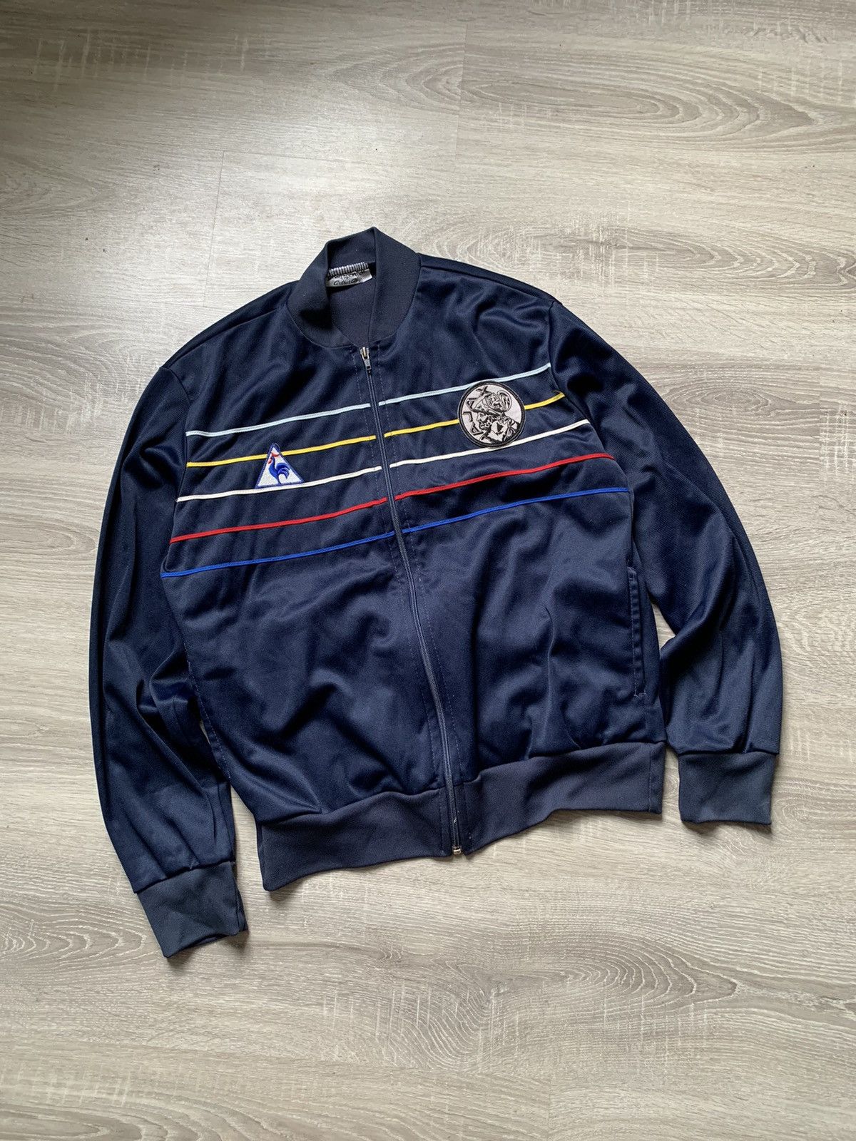 image of Le Coq Sportif Vintage 90's Y2K Ajax Jacket Olympic in Blue, Men's (Size Small)