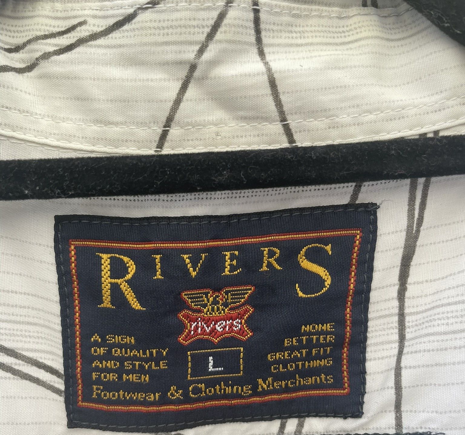 Other Y2K 2000s White and grey button up shirt Large Rivers Cyber Size US L / EU 52-54 / 3 - 3 Thumbnail