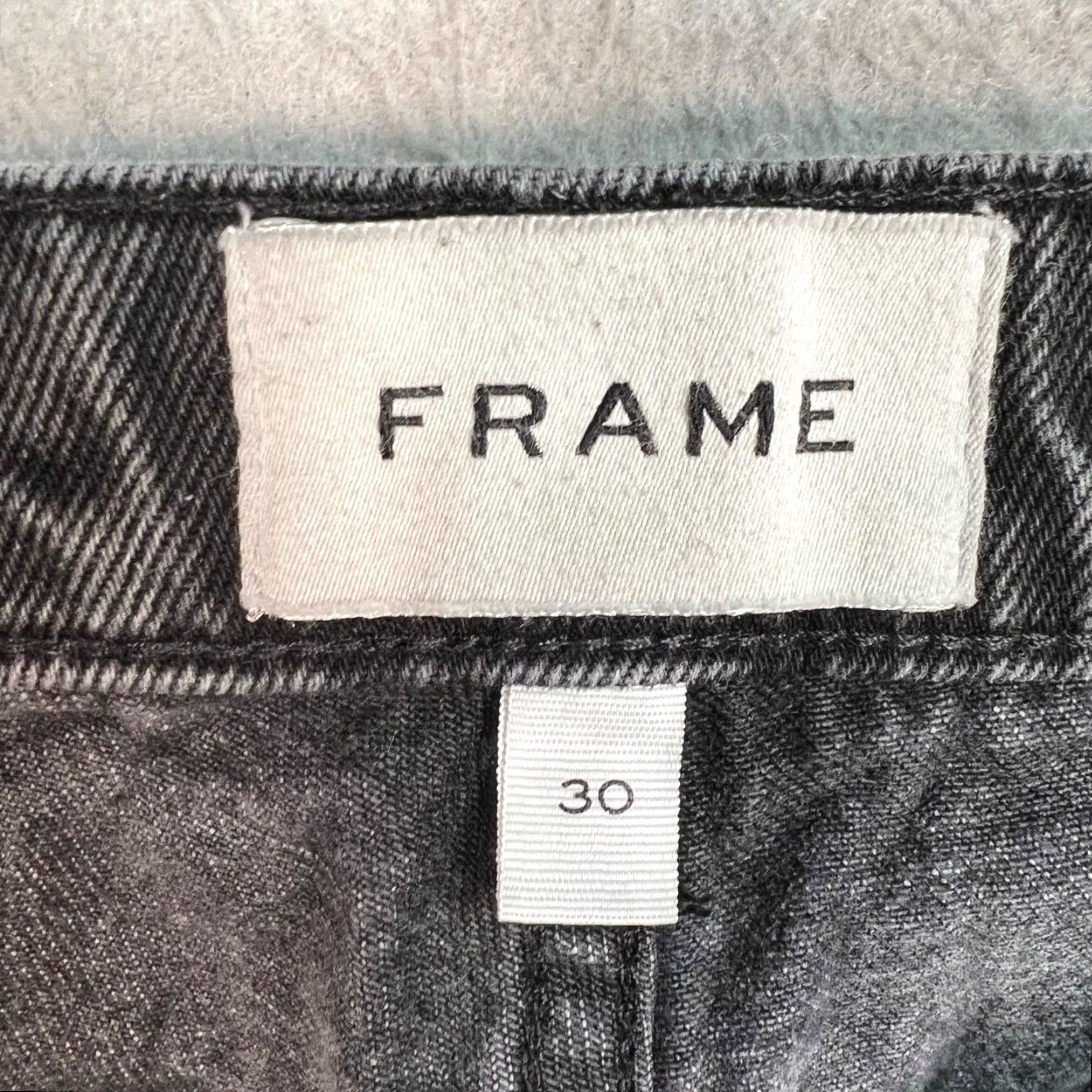 Frame FRAME Jeans Womens Size 30 Black High-Rise Straight Leg 100% Cotton Denim Vintage No – 5-Pocket Design Inseam 27 in Adult Womens Straight Jeans Boys? Size 30" / US 8 / IT 44 - 3 Thumbnail
