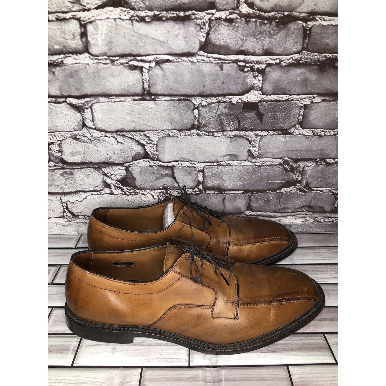 Allen Edmonds Allen Edmonds Dawson Brown Leather Derby Blucher Bicycle Dre Size US 13 / EU 46 - 15 Thumbnail