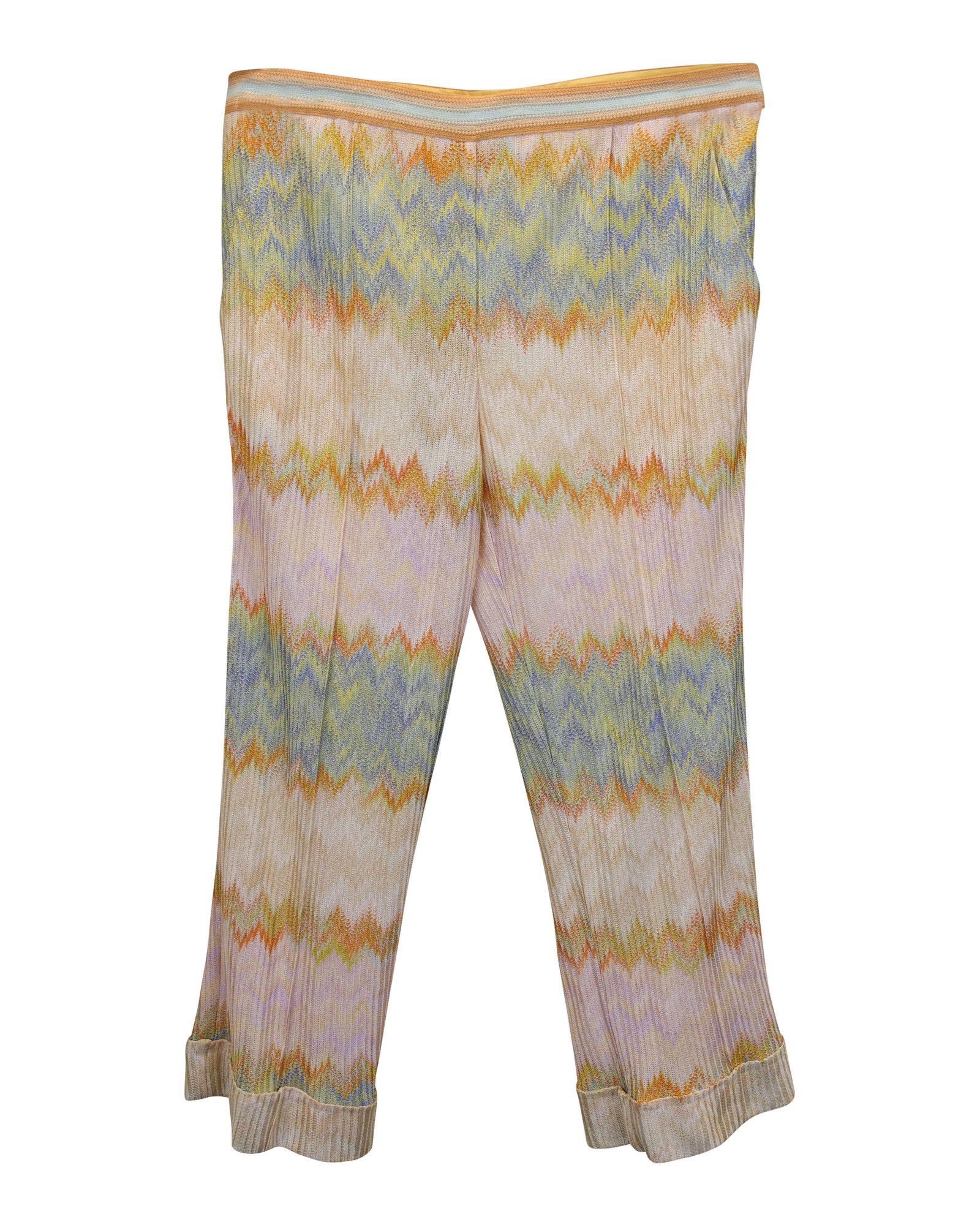 Missoni Missoni Zig Zag Culottes in Multicolor Rayon Size 28" / US 6 / IT 42 - 1 Thumbnail