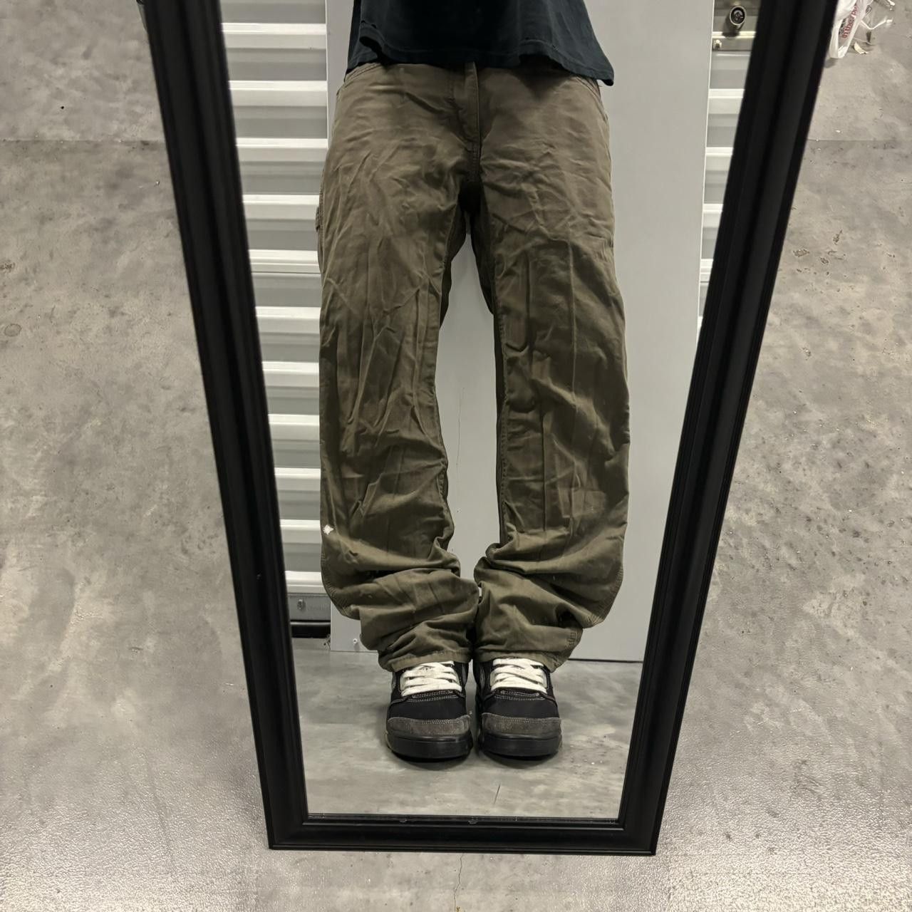 Japanese Brand × Vintage Crazy Vintage Y2K/2000s Grunge Khaki Skater Workwear Carpenter Pants! Size US 30 / EU 46 - 1 Thumbnail