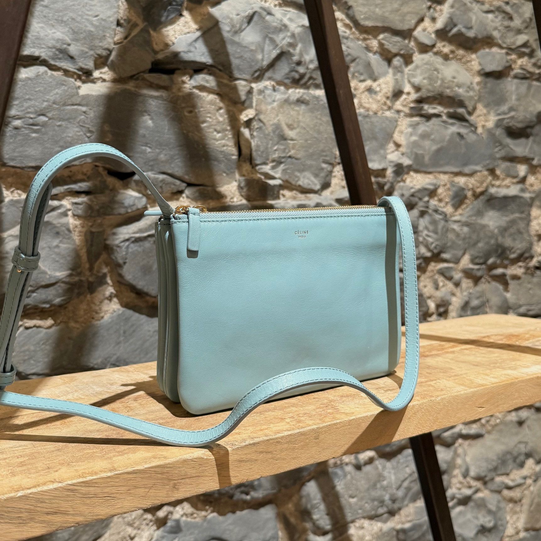 Celine Céline Light Blue Small Trio Crossbody Bag Size ONE SIZE - 2 Thumbnail