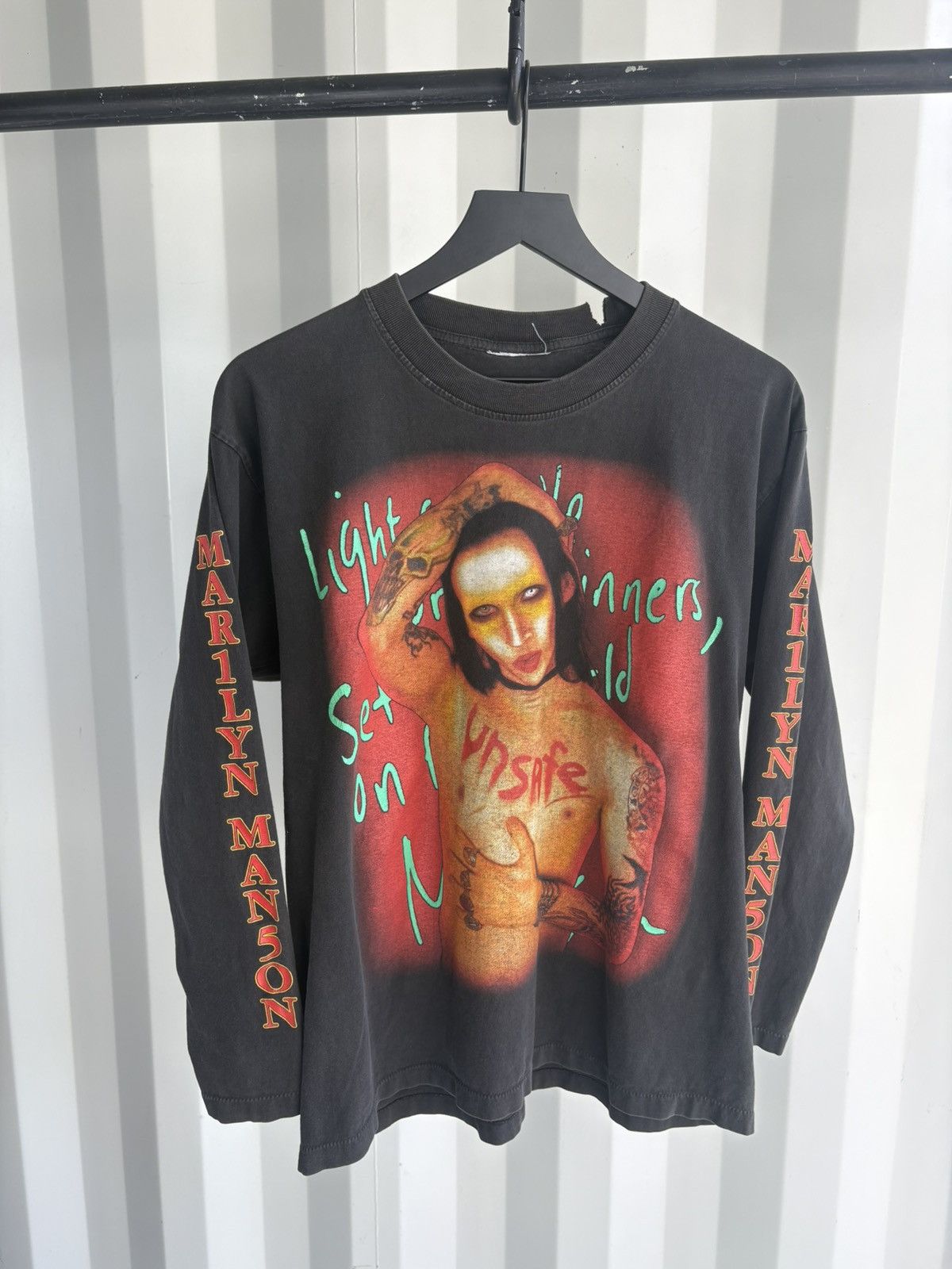 Marilyn Manson Thrashed Faded Distressed ERD Grunge WCC