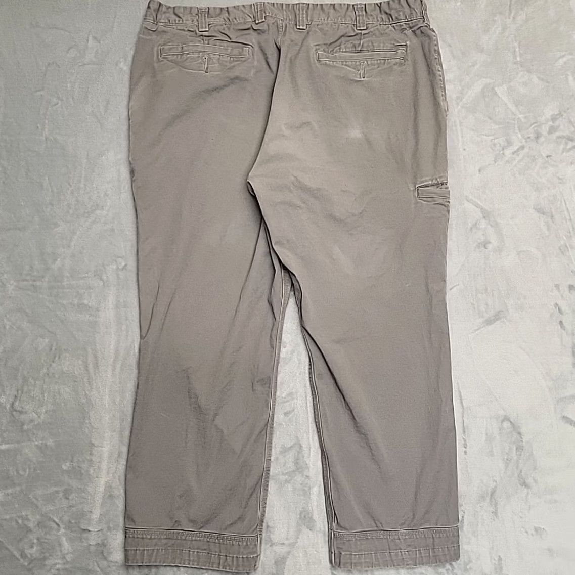 Vintage Duluth Flex Ballroom Khakis Pants Mens 42x30 Gray Canvas Comfort Stretch Blend Spandex Cotton Pocket Size US 42 / EU 58 - 6 Thumbnail