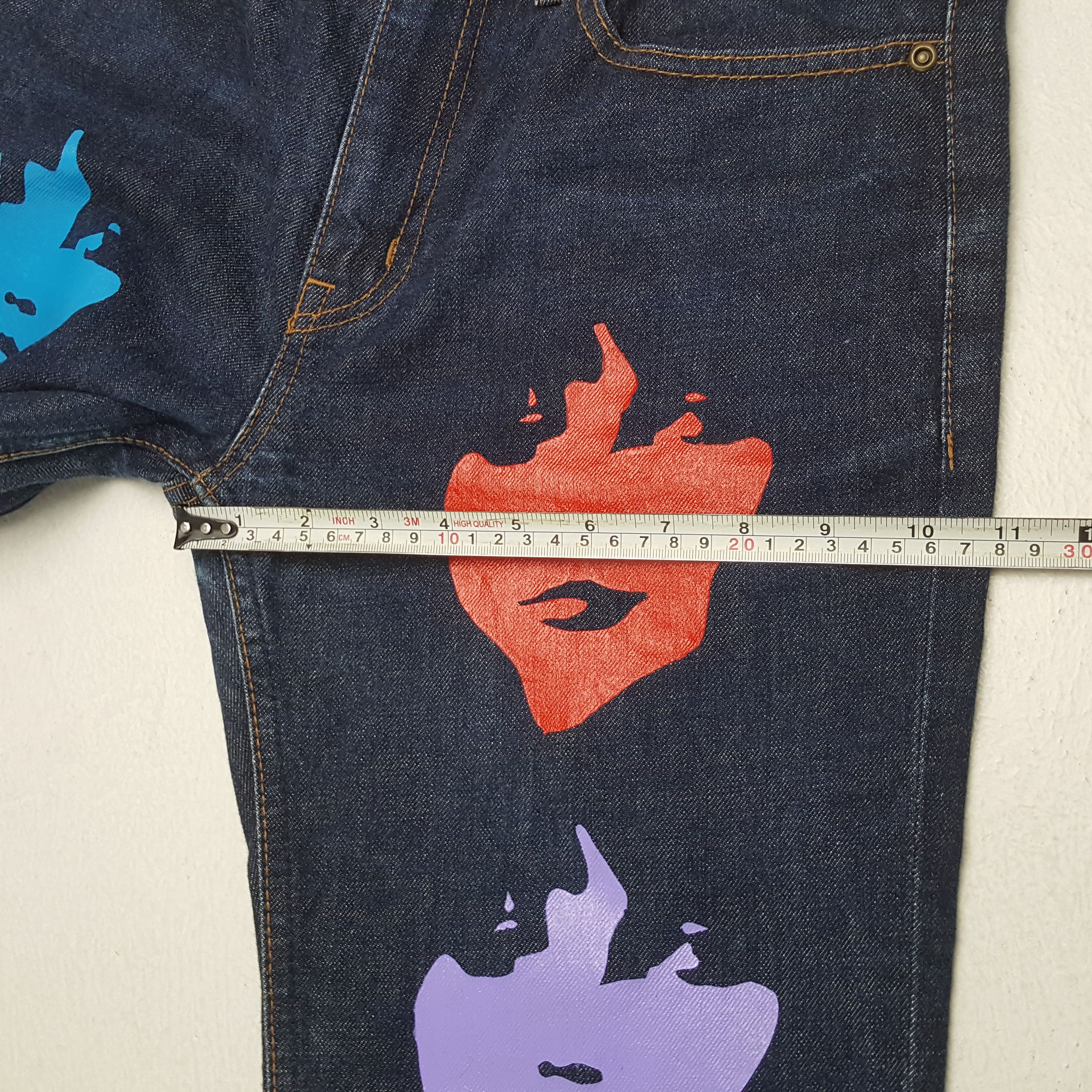 Hysteric Glamour × Japanese Brand × Vintage HYSTERIC GLAMOUR Japanese Brand Custom Art Jeans Size US 29 - 9 Thumbnail