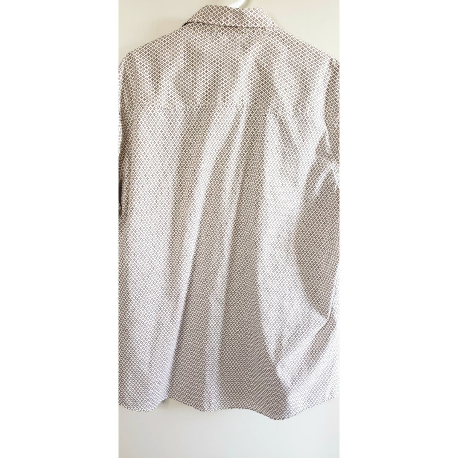 Wrangler Wrangler Wrancher Short Sleeve Pearl Snap Brown Cream Green Check Western Shirt 2XT Tall Mens Size US XXL / EU 58 / 5 - 5 Thumbnail