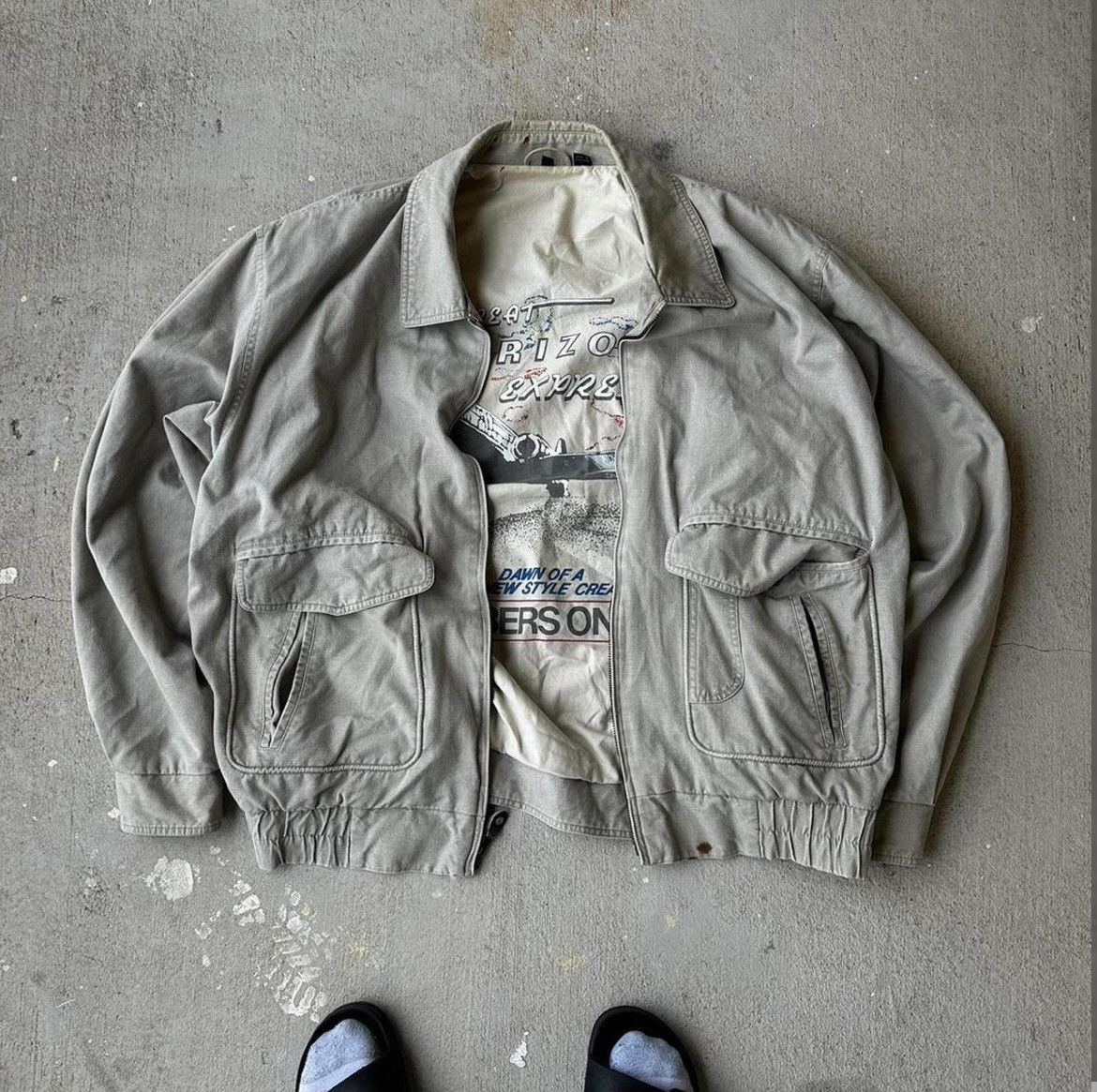 Vintage Vintage 90s bomber jacket with graphic inside Size US XL / EU 56 / 4 - 1 Thumbnail