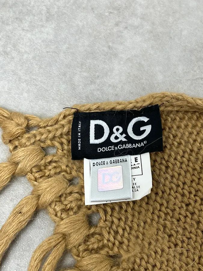 Dolce & Gabbana 2000s Dolce & Gabbana Beige Wool Scarf Size ONE SIZE - 4 Thumbnail