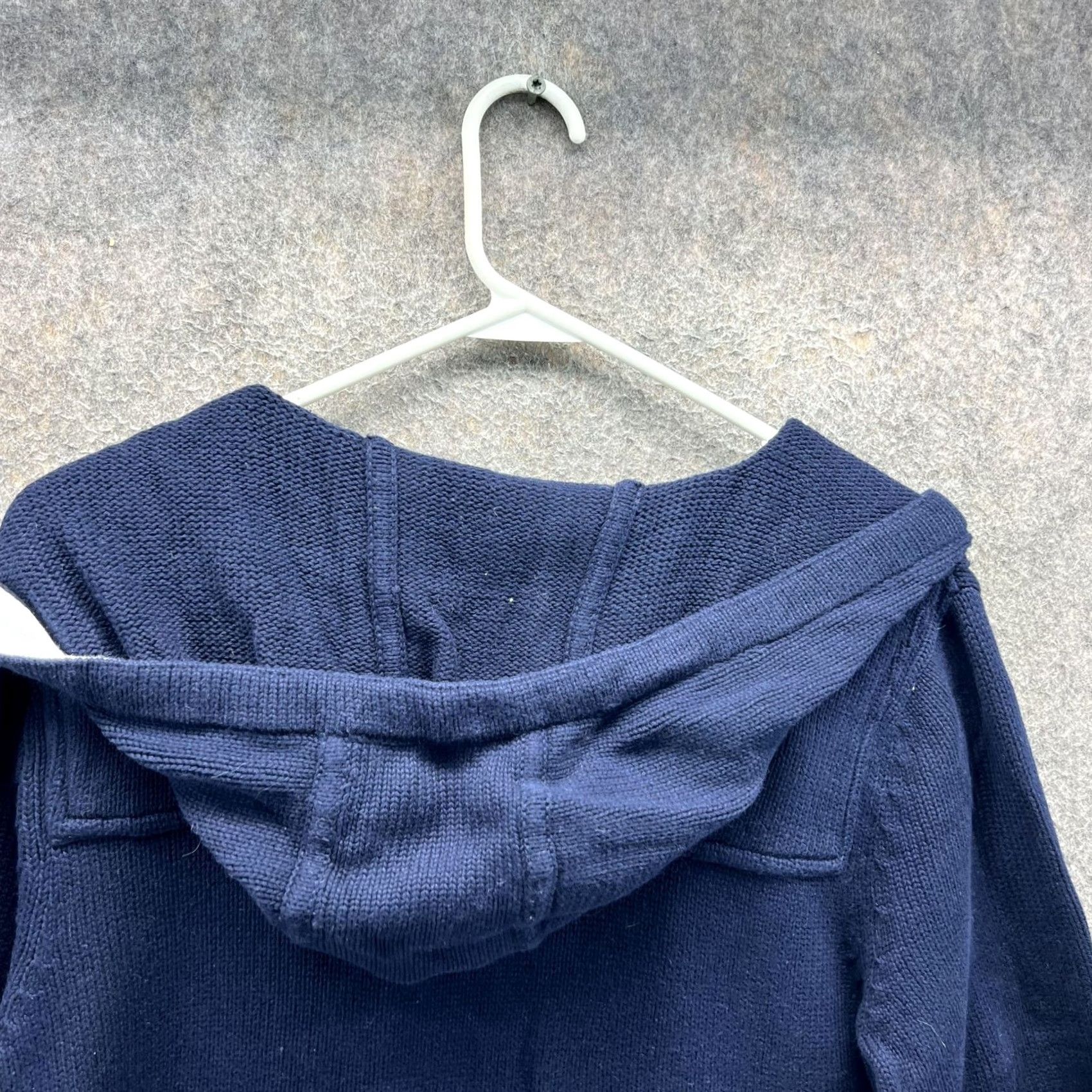 Ralph Lauren VINTAGE Lauren Jeans Company Sweater Womens Large Navy Hooded Toggle Cardigan Cotton Size L / US 10 / IT 46 - 2 Thumbnail