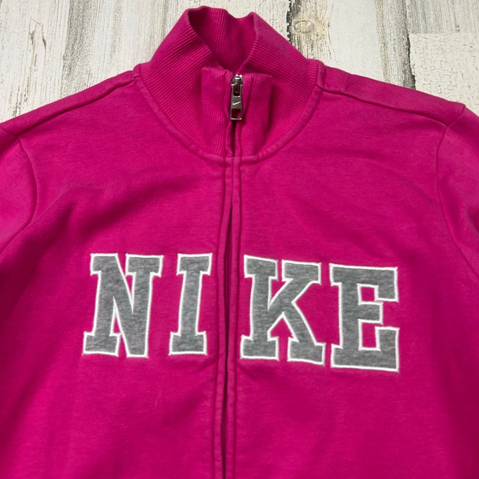 Nike × Vintage Vintage Nike Sweatshirt Women's Medium Pink Spell-Out Jacket Size M / US 6-8 / IT 42-44 - 2 Thumbnail