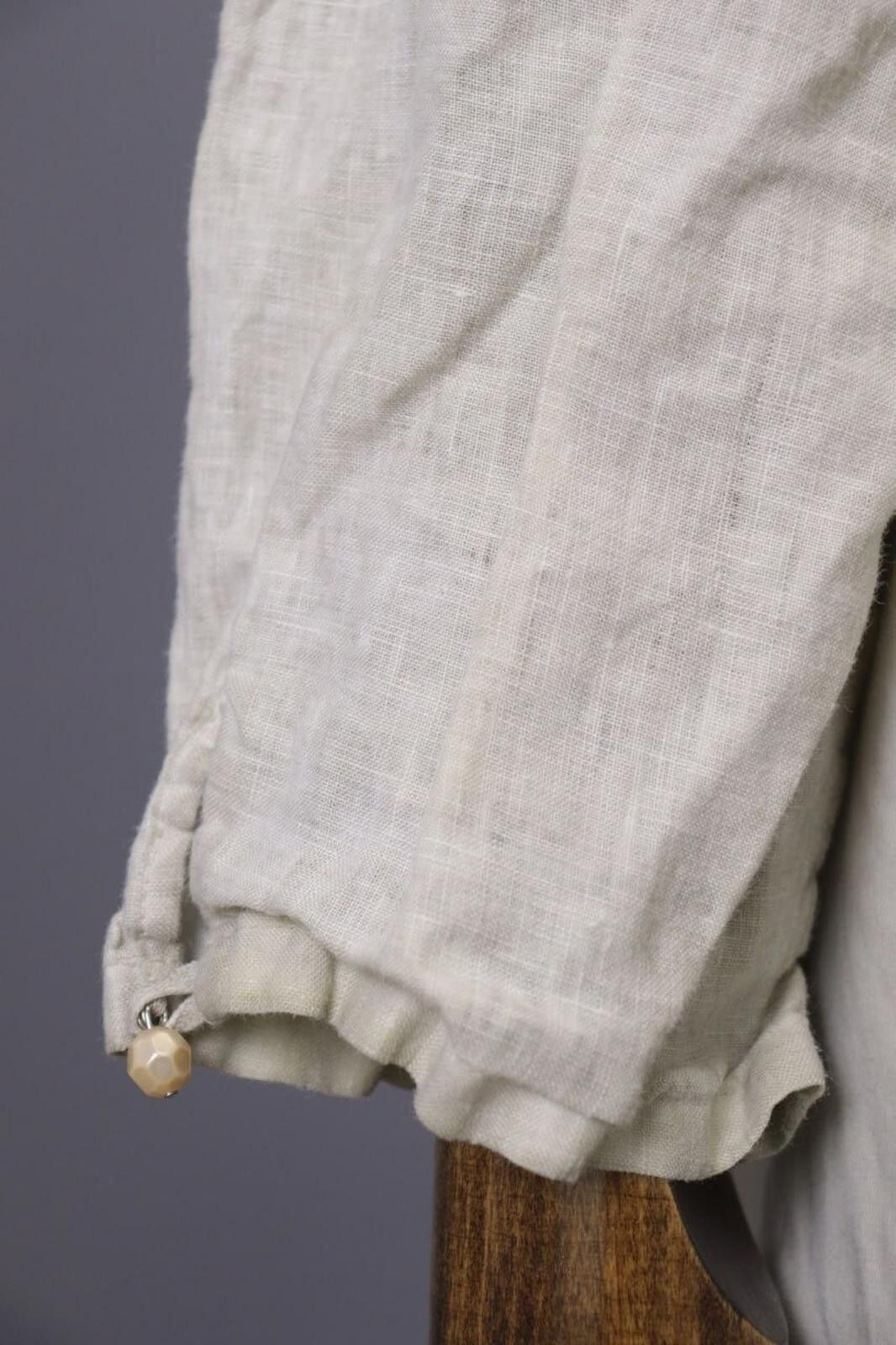 Designer Bottega Beige Mesh Floral Shirt Blouse Tunic Size M Size M / US 6-8 / IT 42-44 - 6 Thumbnail