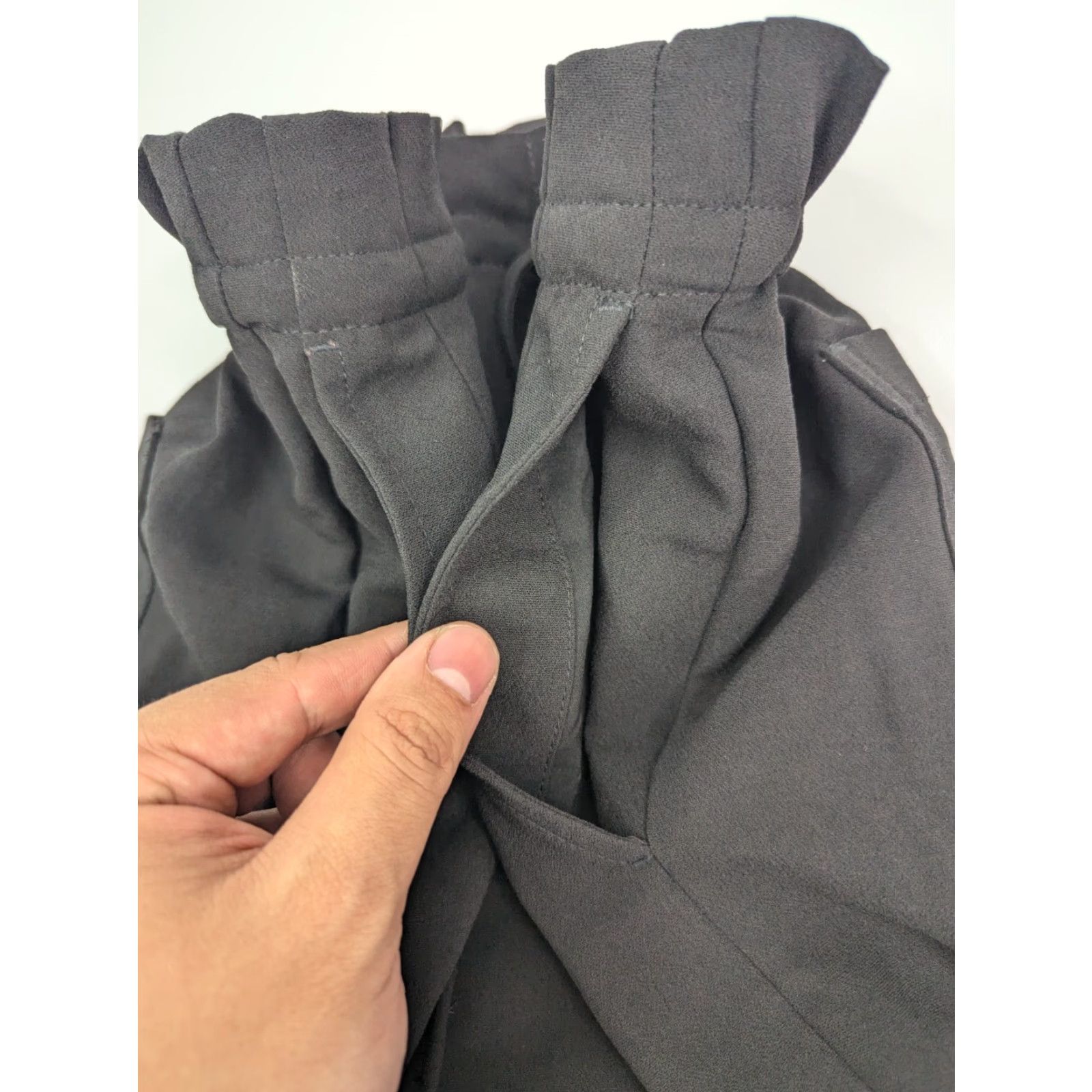 Madewell NWT Madewell Womens Pants Paperbag Drawstring Black Size 2 Tapered Elastic Waist Pockets MC990 Size 26" / US 2 / IT 38 - 3 Thumbnail