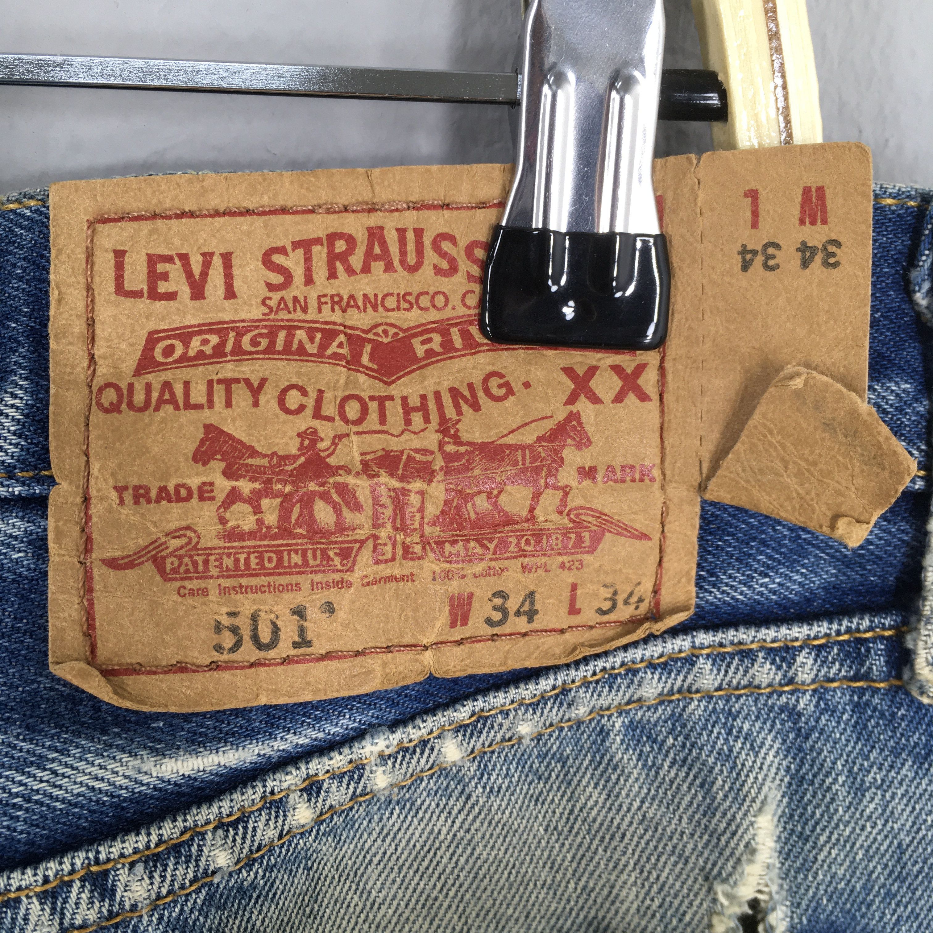 Levi's Size 32x30 Vintage 1980s Levi's 501 Regular Fit Jeans S1943 Size US 32 / EU 48 - 11 Thumbnail