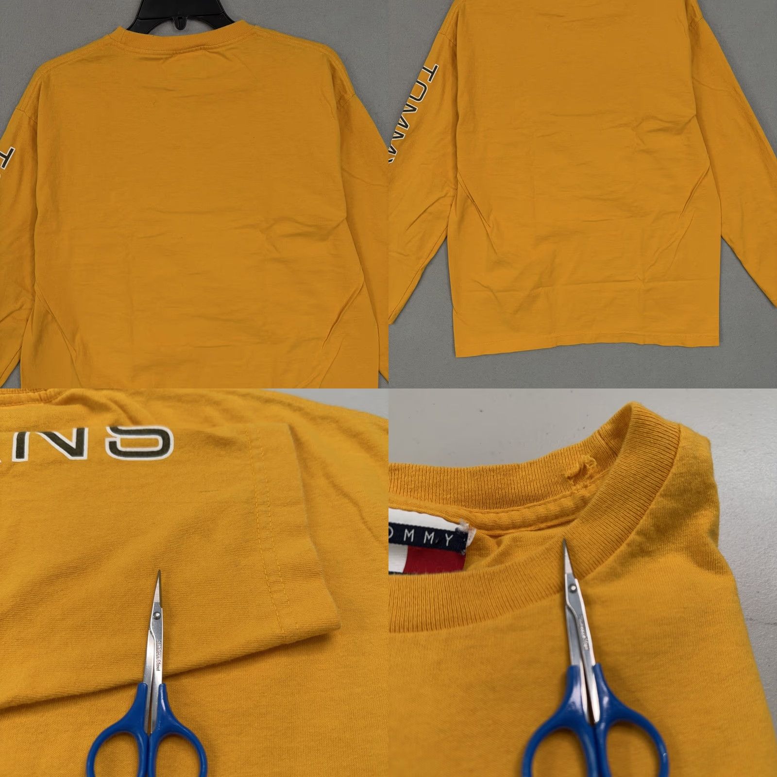 Logo 7 VINTAGE Tommy Jeans Shirt Mens Medium Yellow Logo Graphic 90s Y2K Streetwear Size US M / EU 48-50 / 2 - 8 Thumbnail