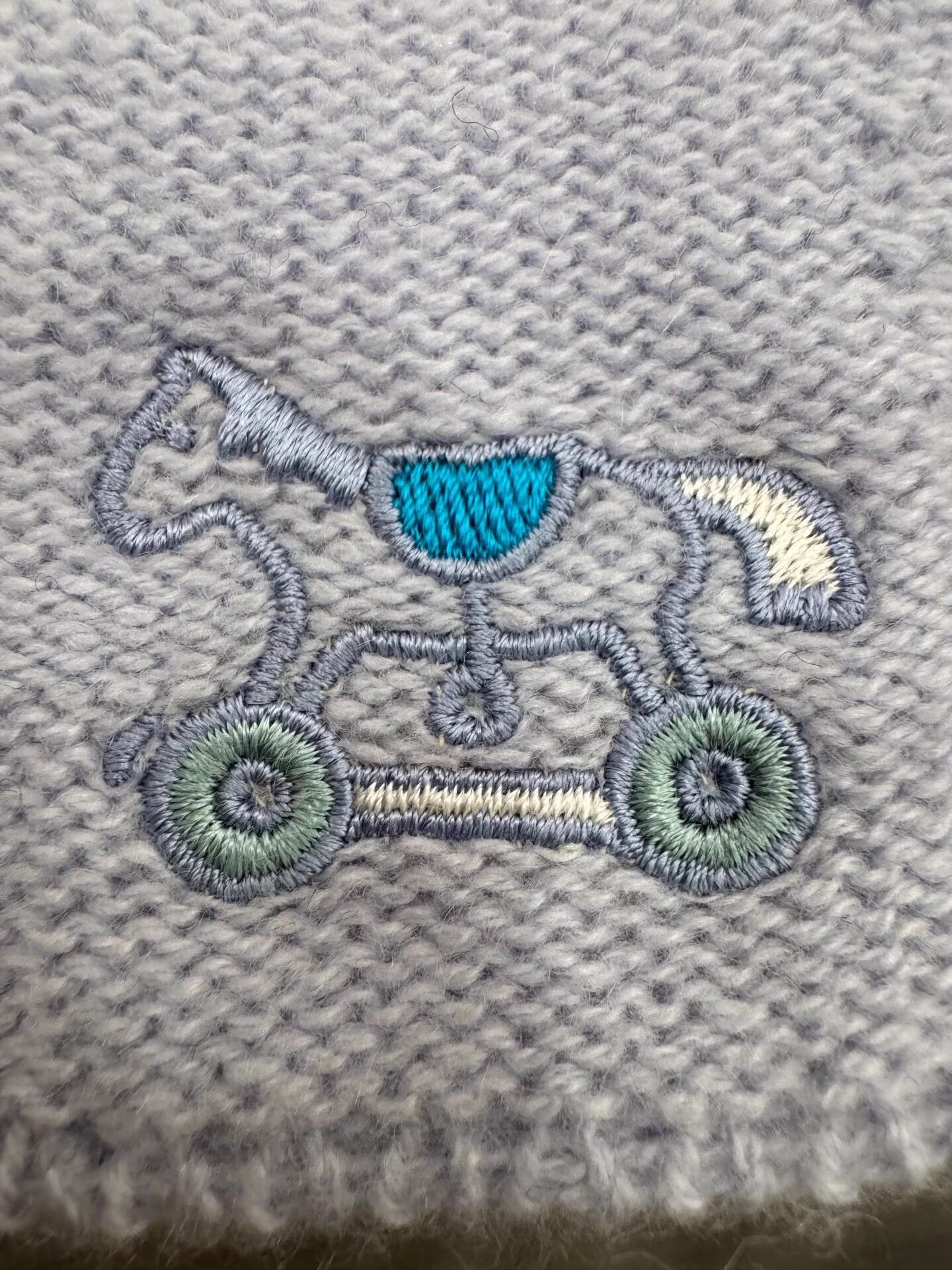 Hermes Hermes Kids Light Blue Embroidered Horse Logo Gloves Size ONE SIZE - 3 Thumbnail