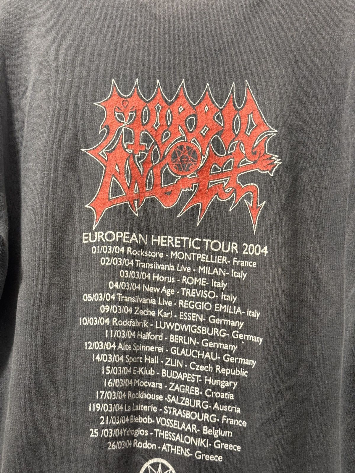 Band Tees × Vintage *RARE* 2004 FRANCE TOUR BAND TEE VINTAGE MORBID ANGEL 00s Size US M / EU 48-50 / 2 - 9 Thumbnail