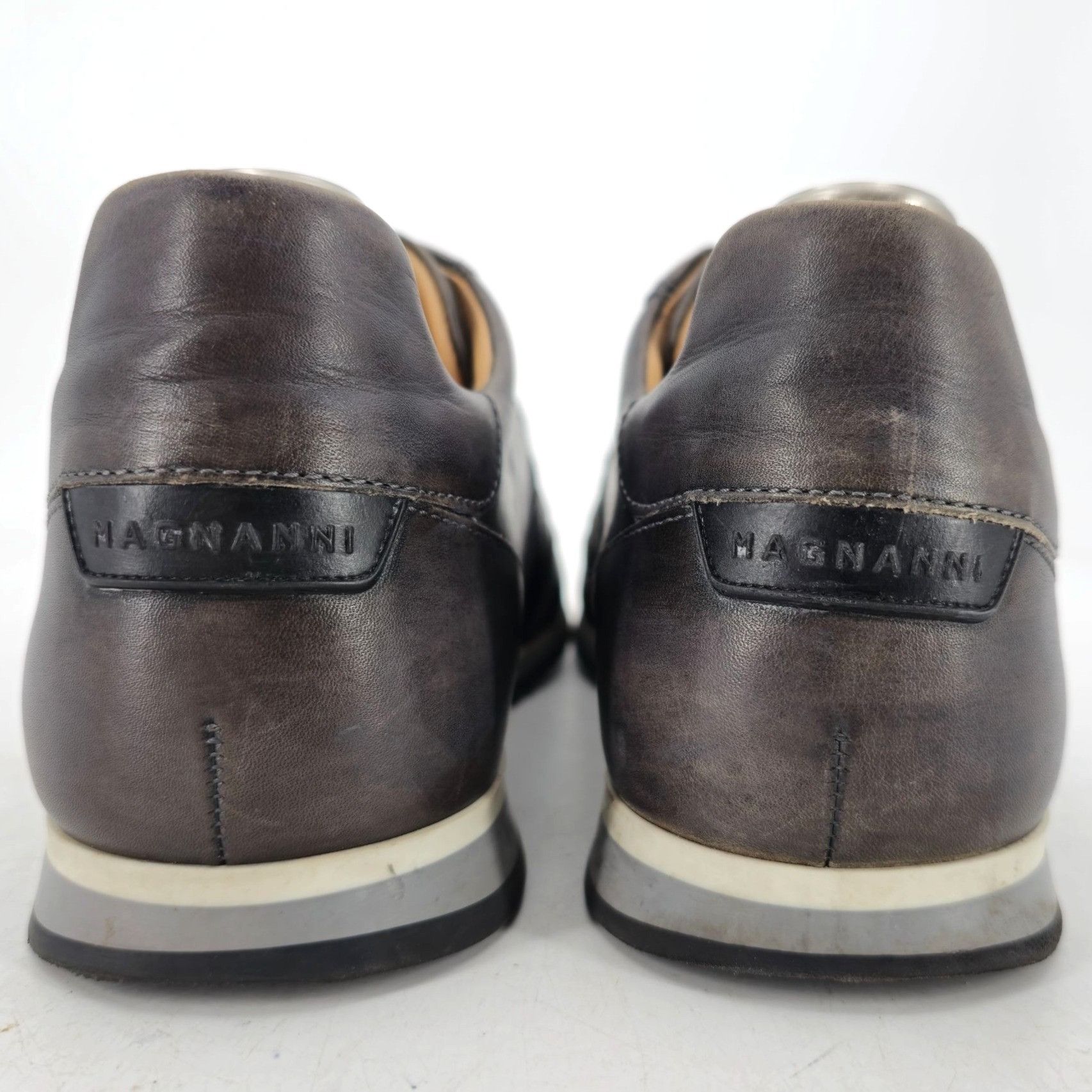 Magnanni Magnanni Spain Patina Gray Leather Fashion Sneakers Mens 9M Size US 9 / EU 42 - 6 Thumbnail