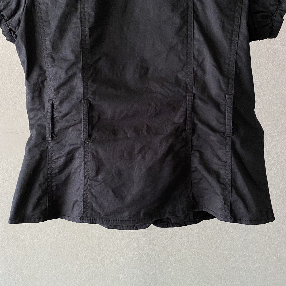 Designer × Japanese Brand USNS GIRLS Black Peter Pan Collar Puff-Sleeve Shirt Size M / US 6-8 / IT 42-44 - 3 Thumbnail