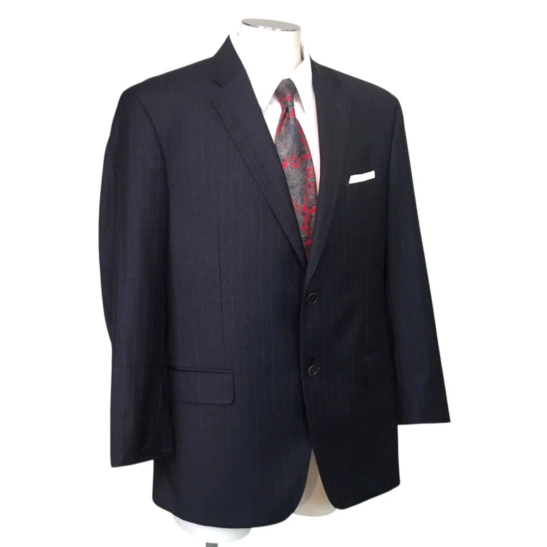 Other Jos A. Bank 44R Dark Gray Pinstripe Suit Coat Signature Gold Size 44R - 3 Thumbnail