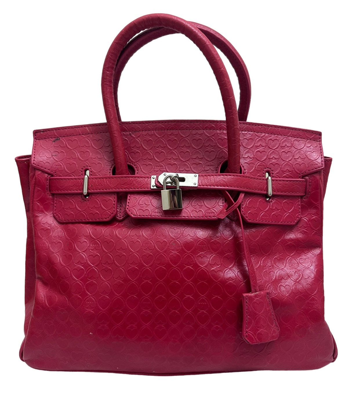 Handmade RARE ‼️ Leather Red ‘Birkin’ Bag Size ONE SIZE - 2 Thumbnail