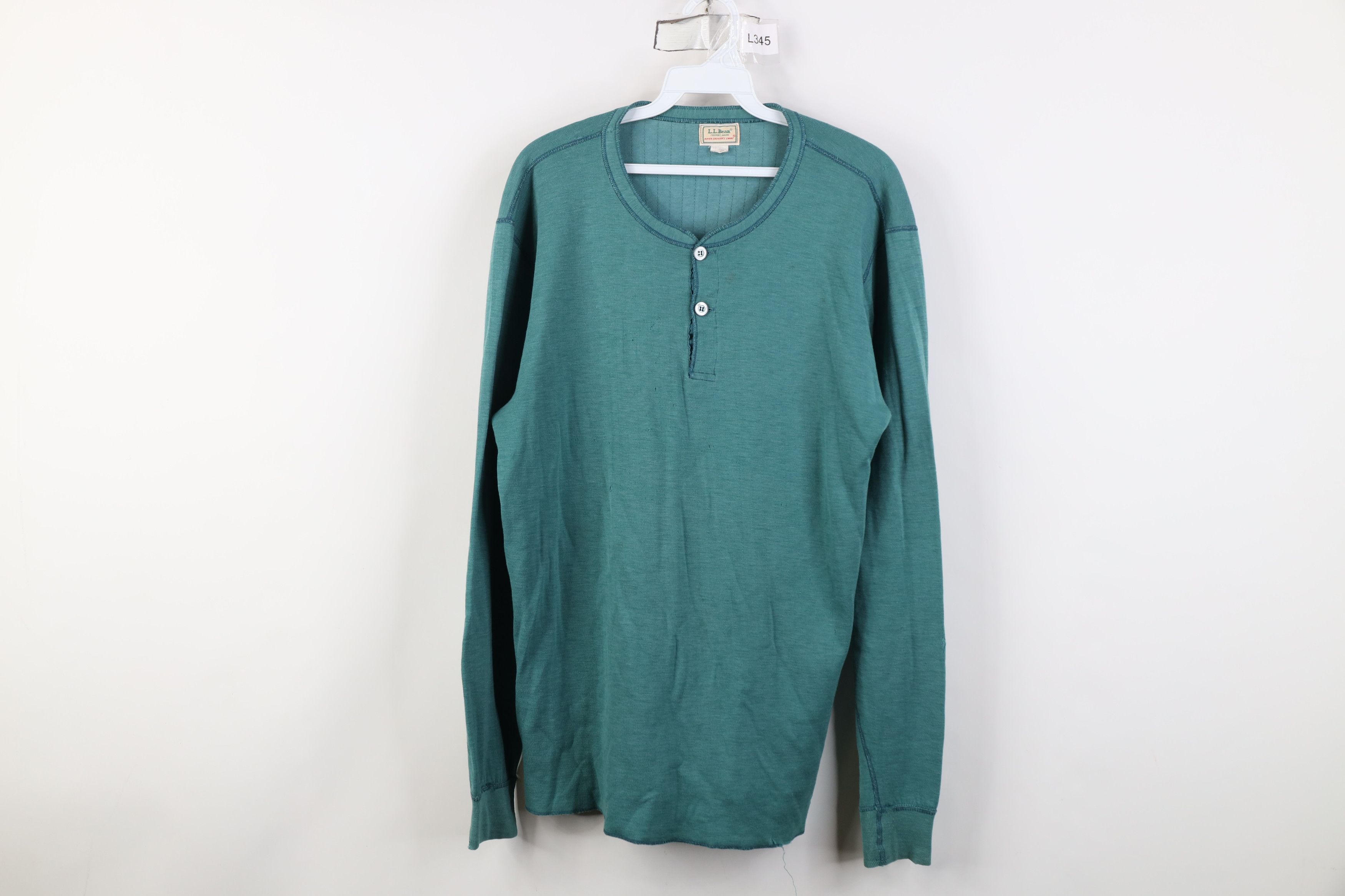 L.L. Bean Vintage 70s 80s LL Bean River Drivers Henley T-Shirt US Size US L / EU 52-54 / 3 - 1 Thumbnail