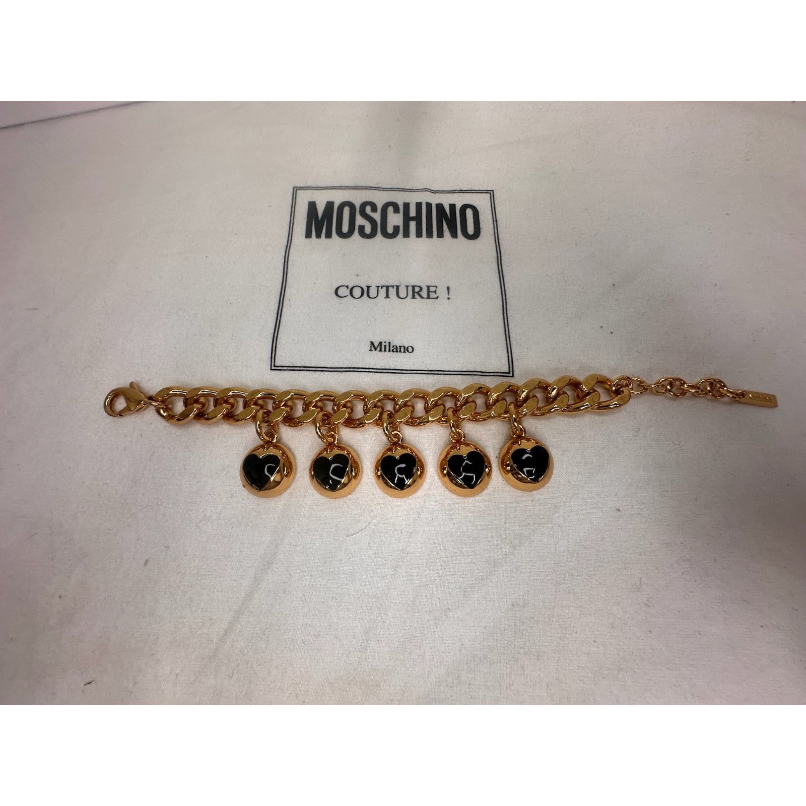Moschino AW24 MOSCHINO Couture Gold-tone Chain Bracelet Circular Size ONE SIZE - 6 Thumbnail